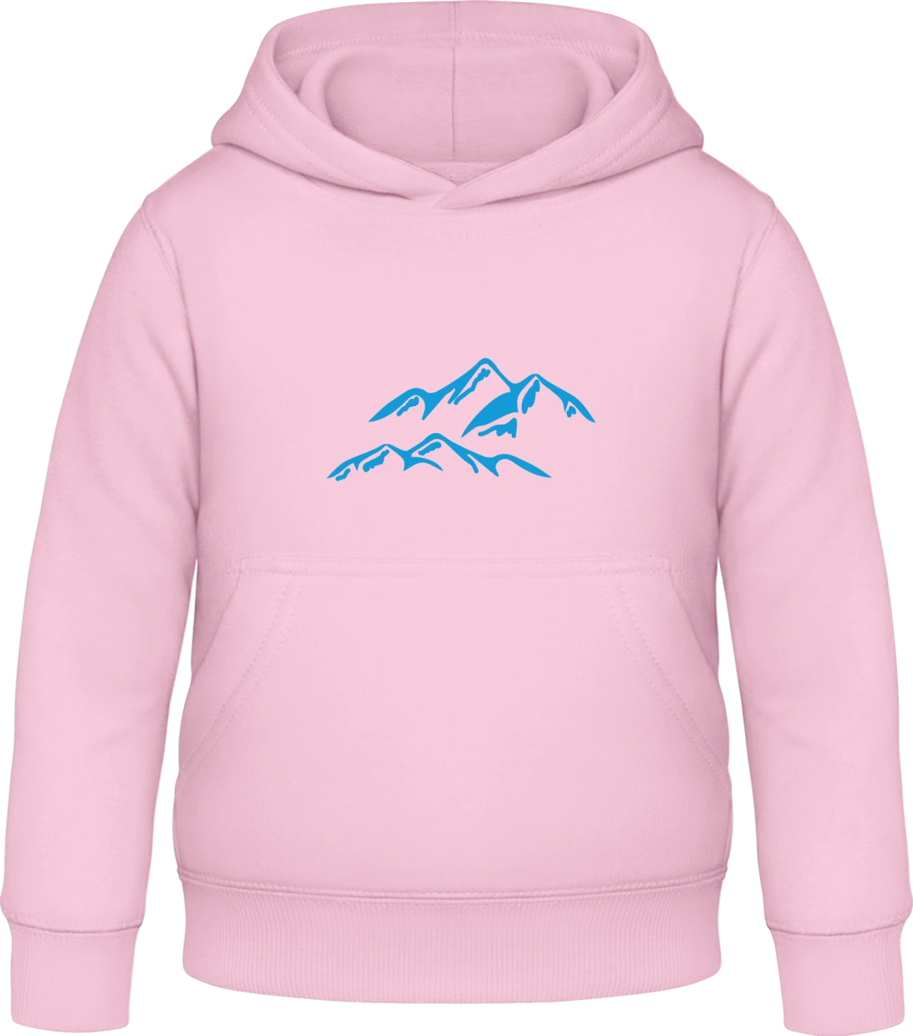 Mountain Silhouette - Baby pink Awdis Hoodie Kids - Front