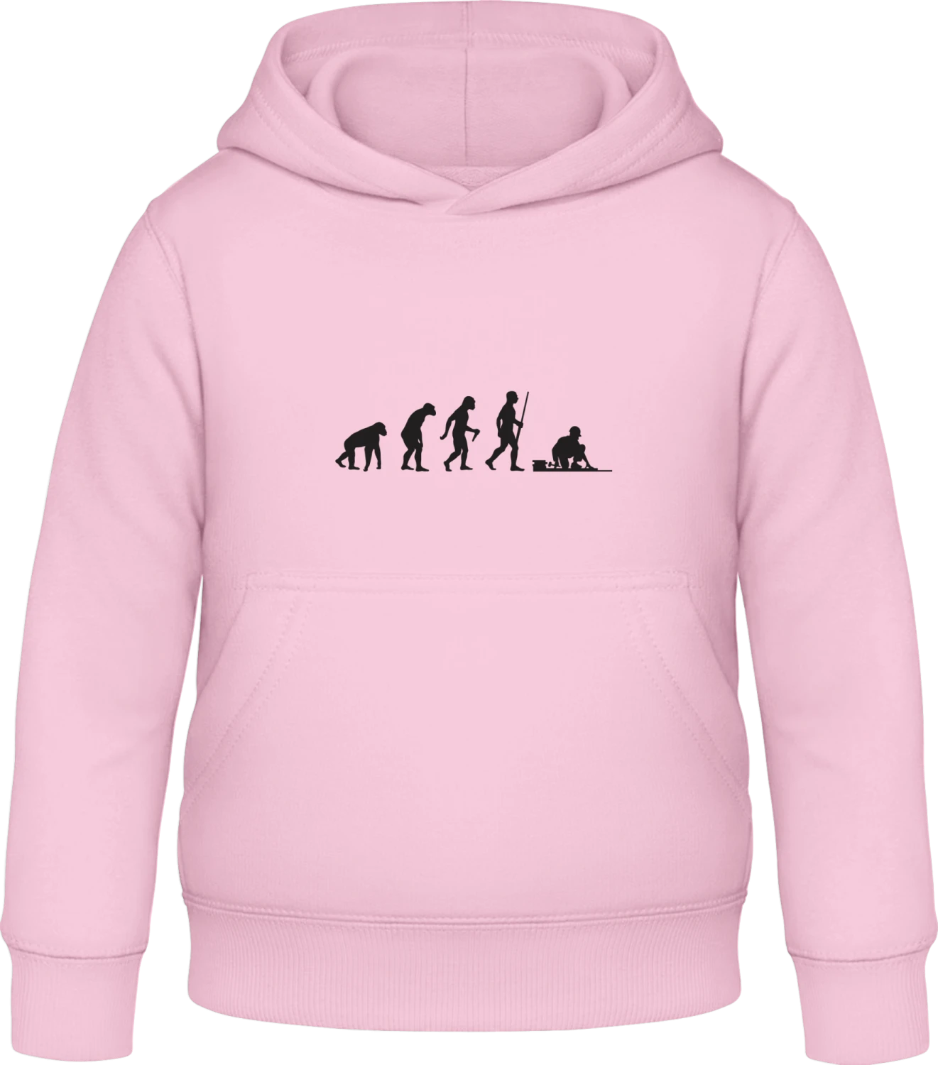 Floor Layer Evolution - Baby pink Awdis Hoodie Kids - Front