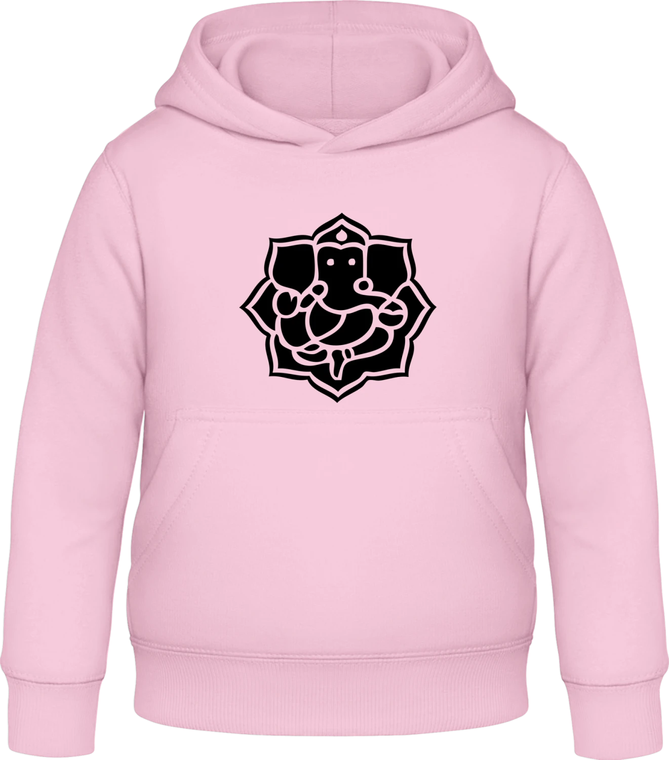 Ganesha - Baby pink Awdis Hoodie Kids - Front