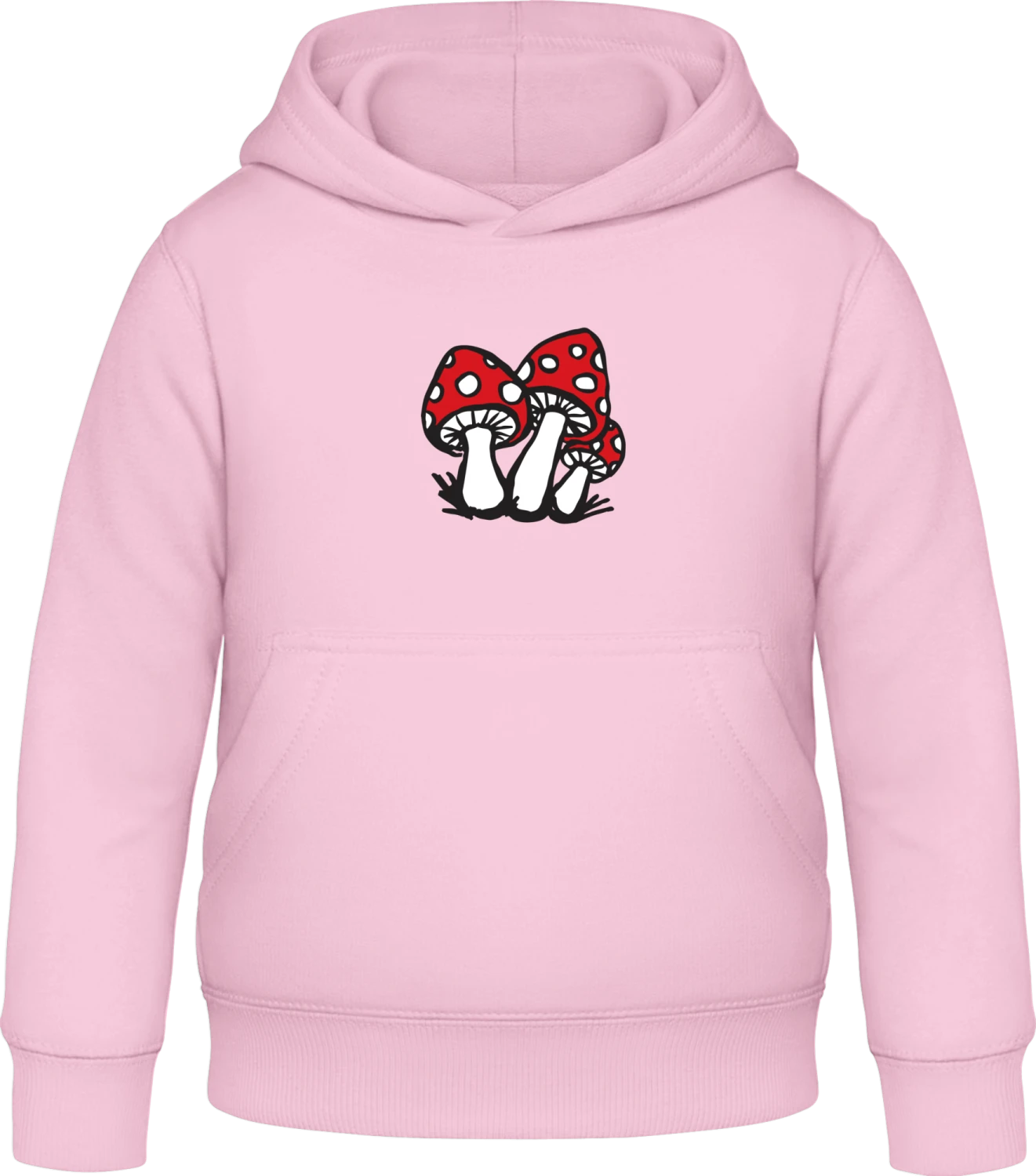 Red Mushrooms - Baby pink Awdis Hoodie Kids - Front