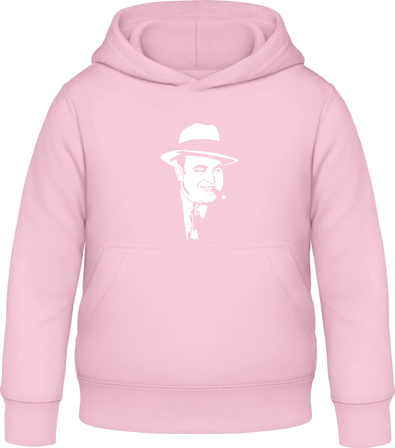 Al Capone - Baby pink Awdis Hoodie Kids - Front