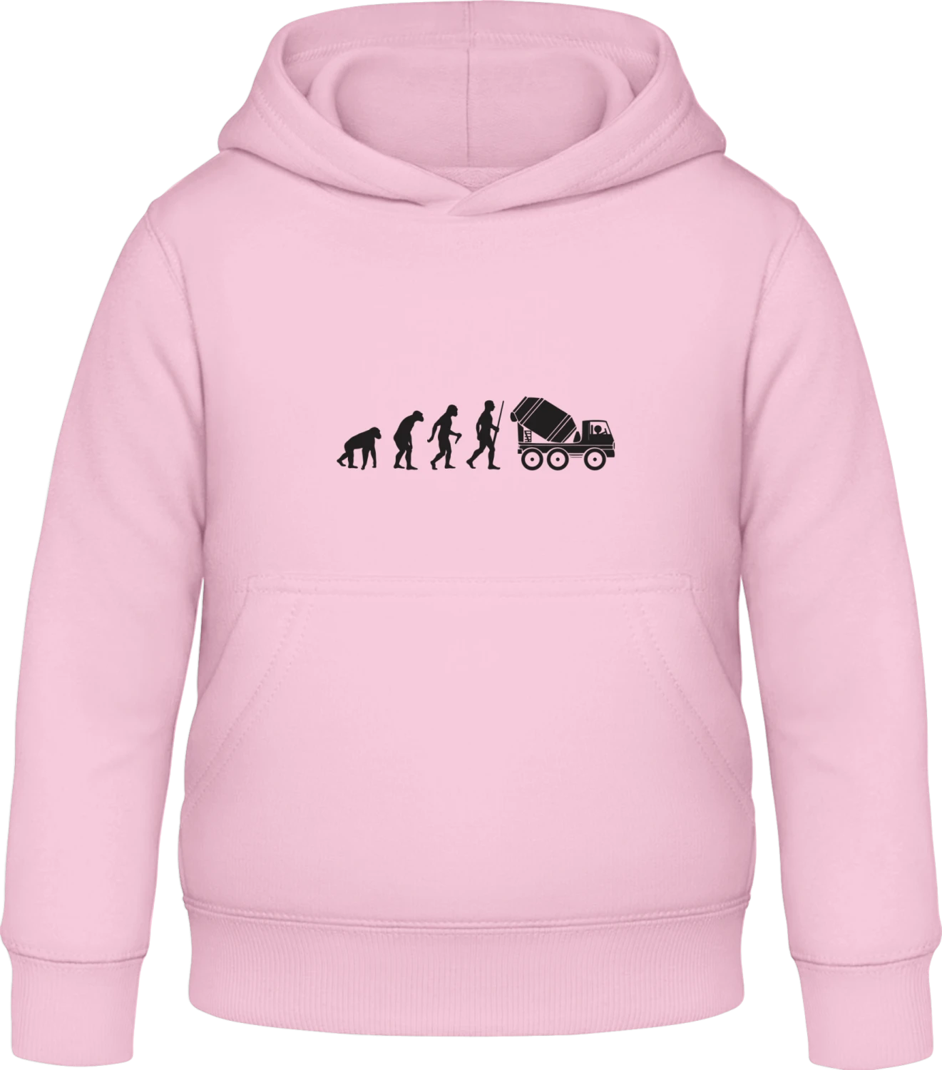 Truck Mixer Evolution - Baby pink Awdis Hoodie Kids - Front