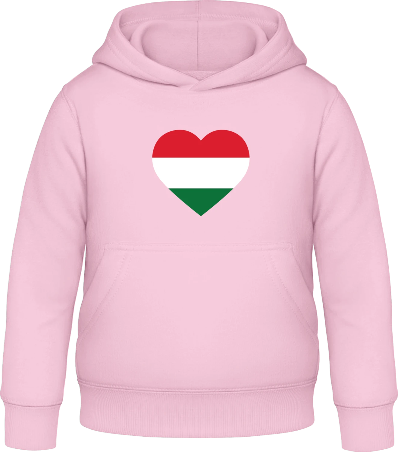 Hungary Heart - Baby pink Awdis Hoodie Kids - Front