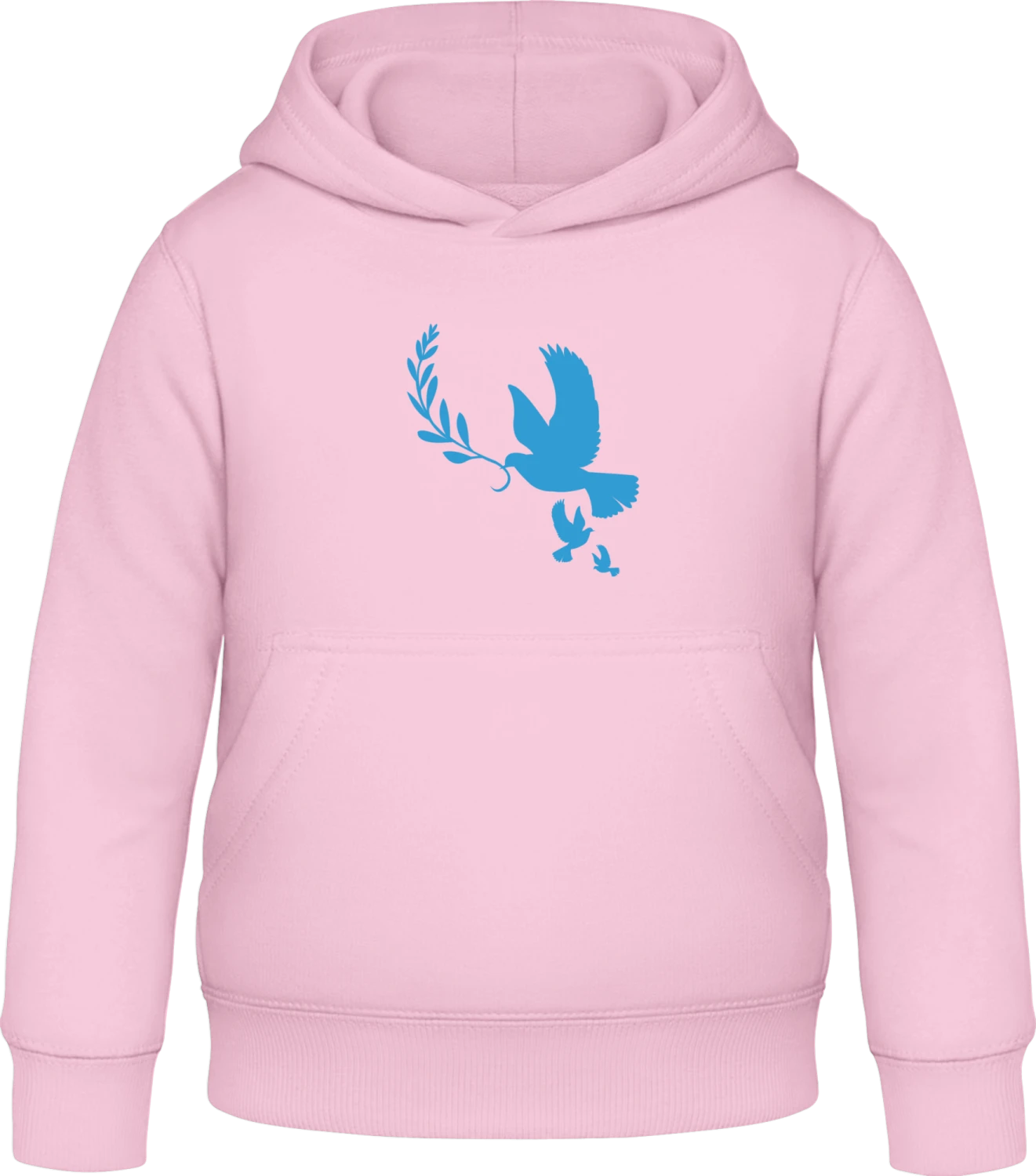 Dove of peace - Baby pink Awdis Hoodie Kids - Front