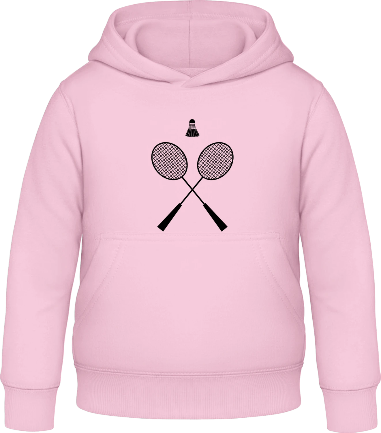 Badminton Equipment - Baby pink Awdis Hoodie Kids - Front