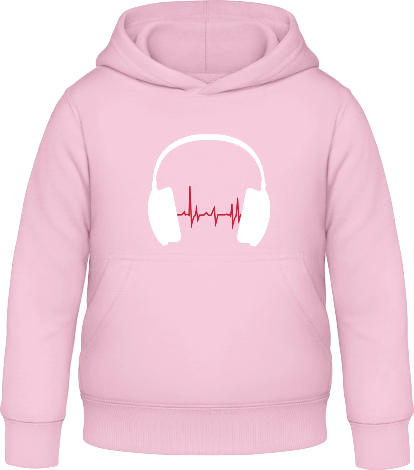 Music Beat - Baby pink Awdis Hoodie Kids - Front