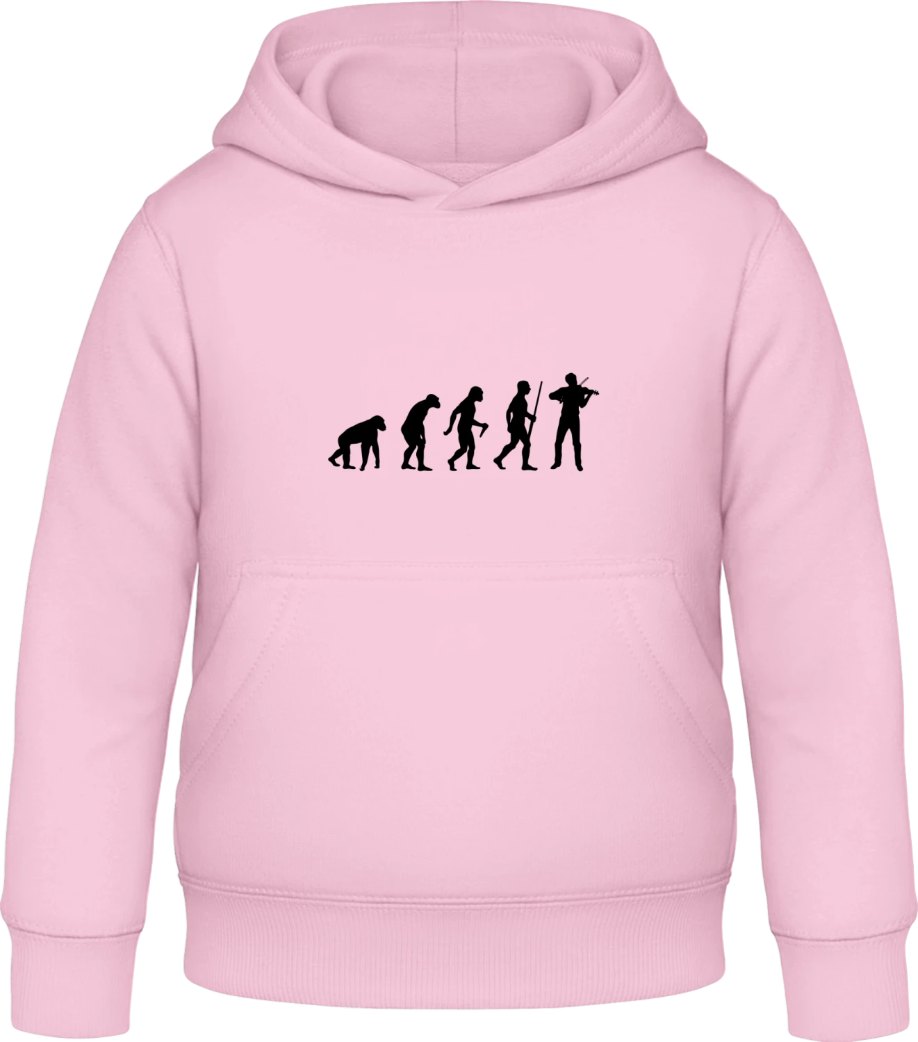 Violinist Evolution - Baby pink Awdis Hoodie Kids - Front