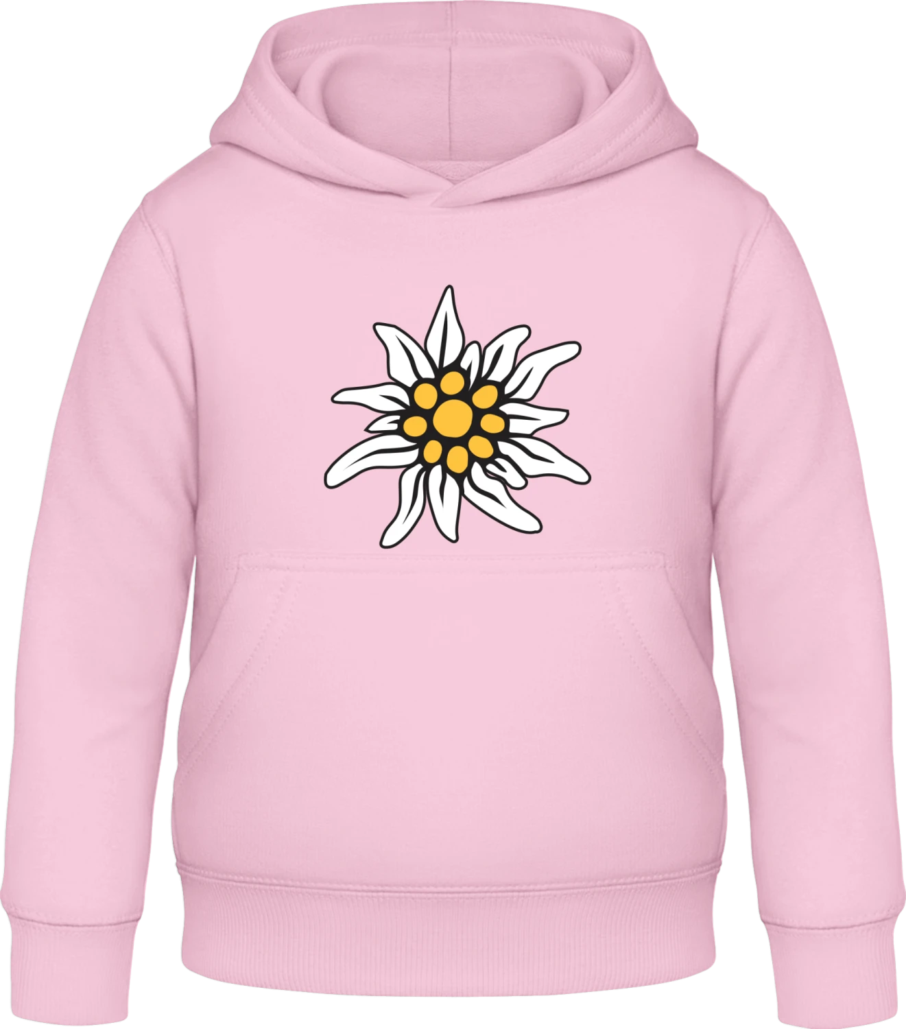 Edelweiss - Baby pink Awdis Hoodie Kids - Front