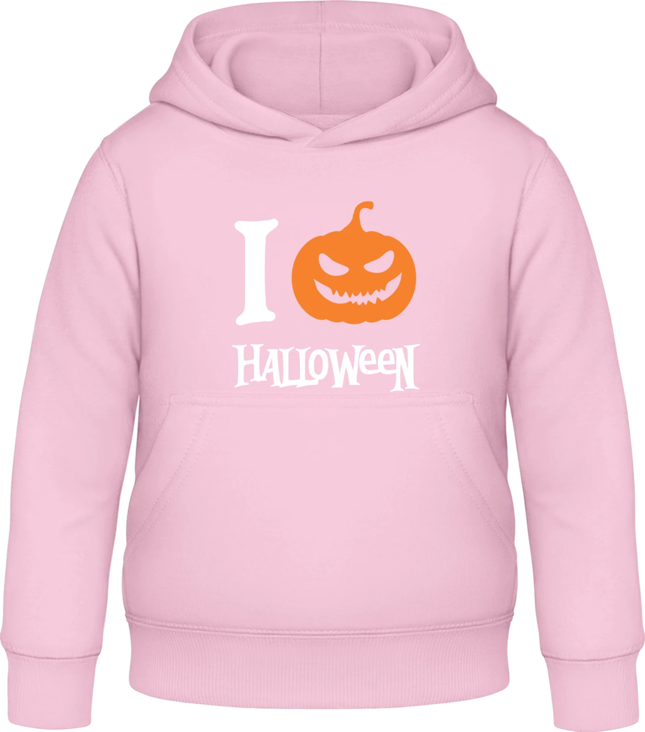 I Halloween - Baby pink Awdis Hoodie Kids - Front