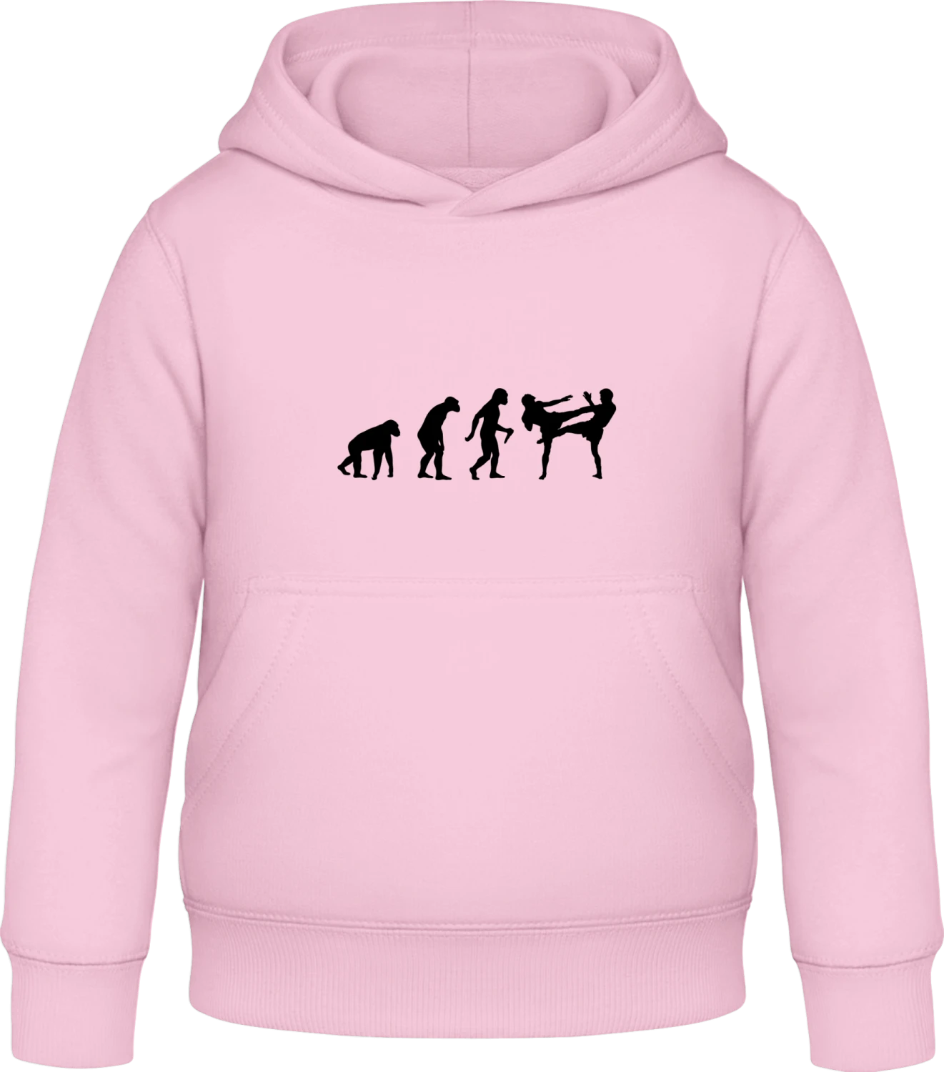 Kickboxing Evolution - Baby pink Awdis Hoodie Kids - Front