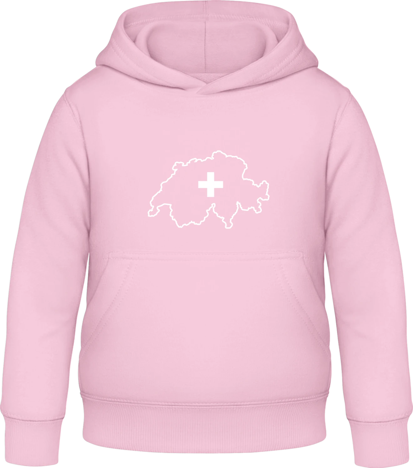 Switzerland Swiss Map - Baby pink Awdis Hoodie Kids - Front