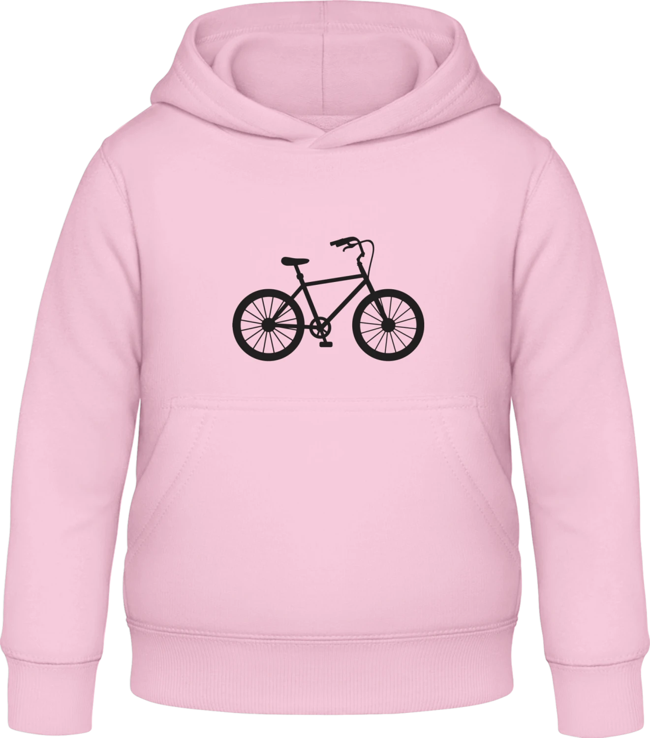 Old School Bike - Baby pink Awdis Hoodie Kids - Front