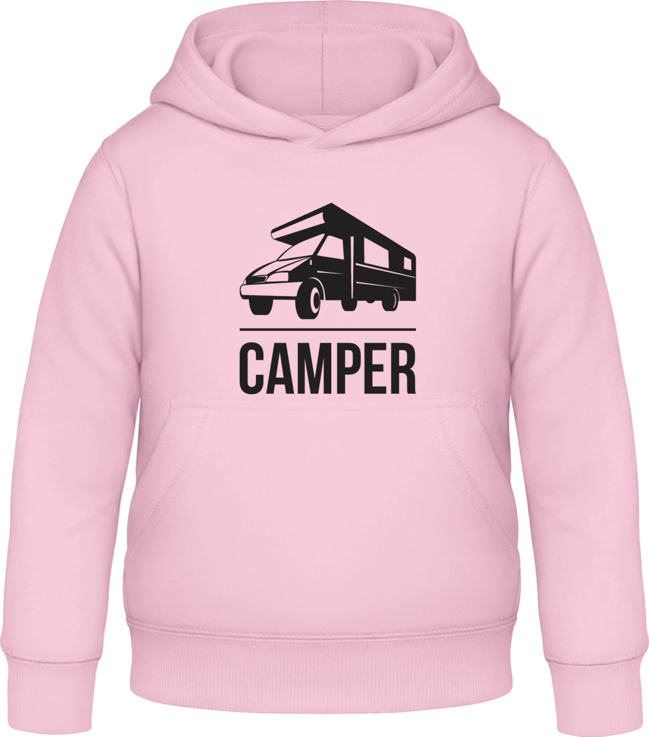 Camper Caravan - Baby pink Awdis Hoodie Kids - Front