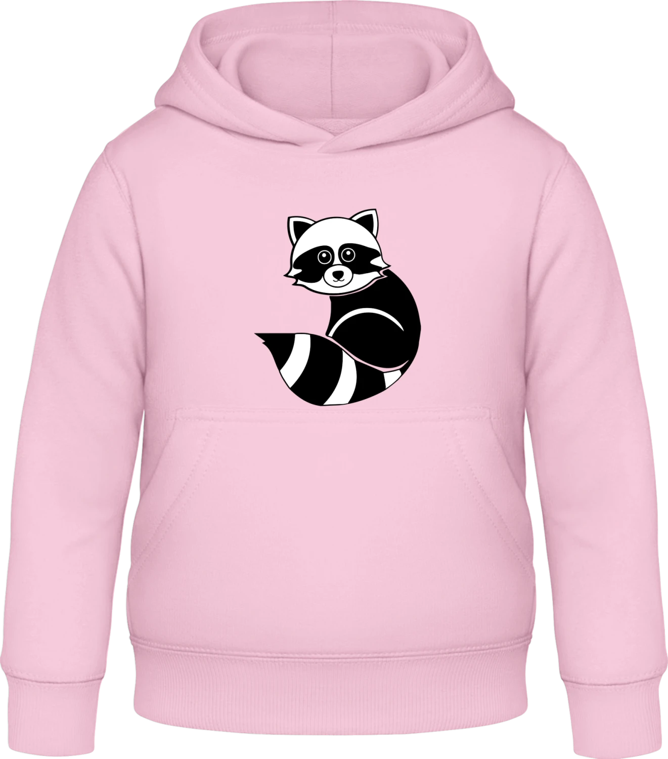 Raccoon - Baby pink Awdis Hoodie Kids - Front