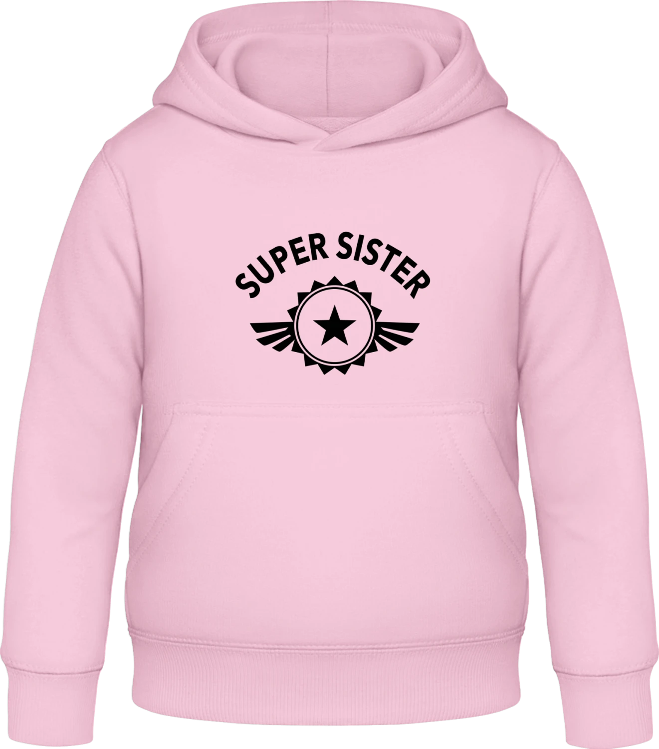 Super Sister - Baby pink Awdis Hoodie Kids - Front