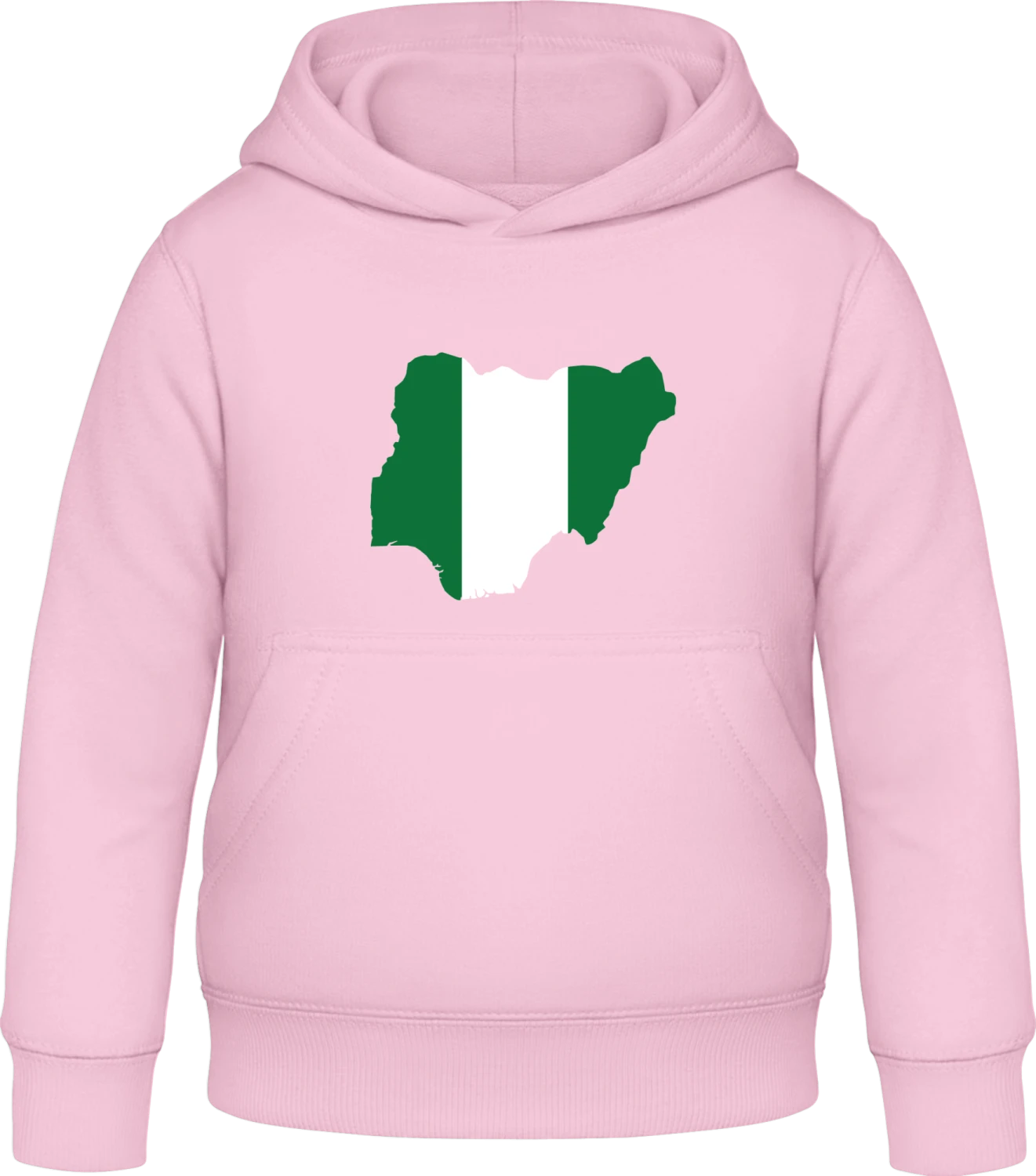 Nigeria Map Flag - Baby pink Awdis Hoodie Kids - Front