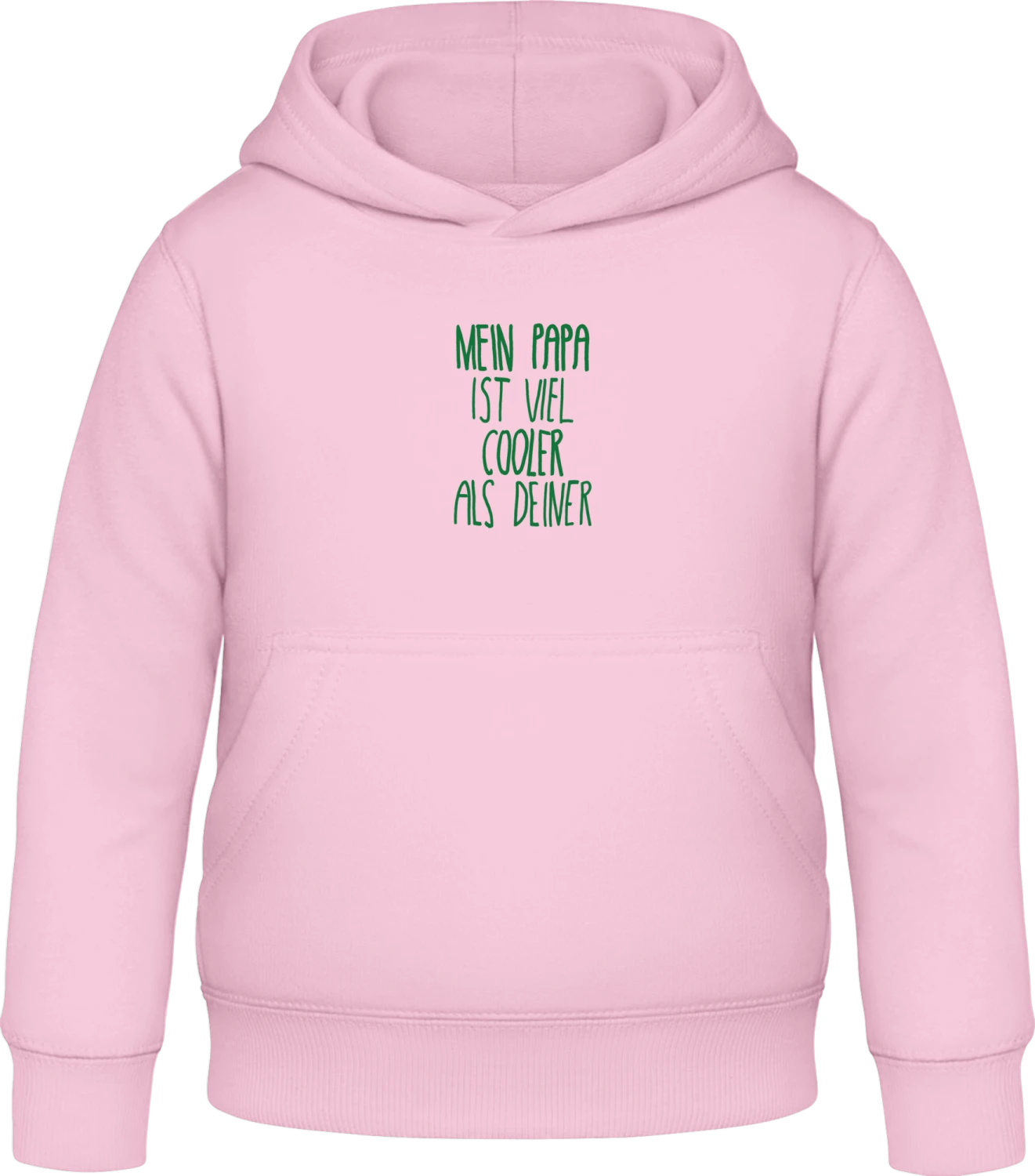 Mein papa ist viel cooler als deiner - Baby pink Awdis Hoodie Kids - Front