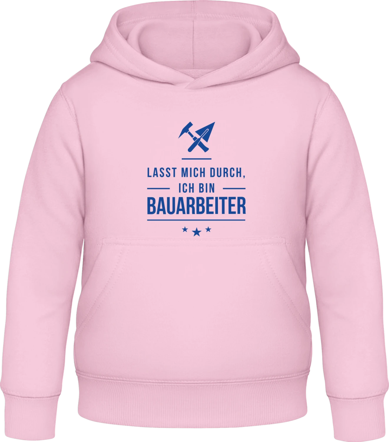 Lasst mich durch ich bin Bauarbeiter - Baby pink Awdis Hoodie Kids - Front