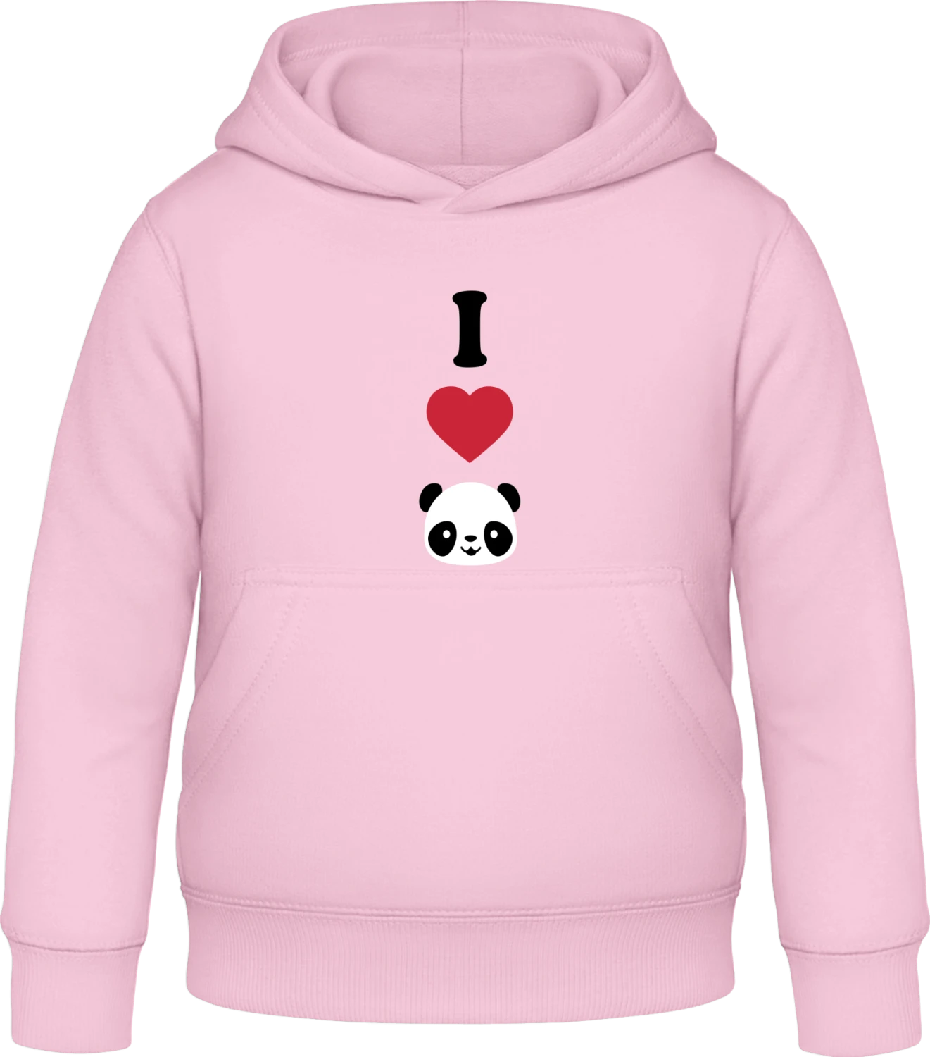 I Love Pandas - Baby pink Awdis Hoodie Kids - Front