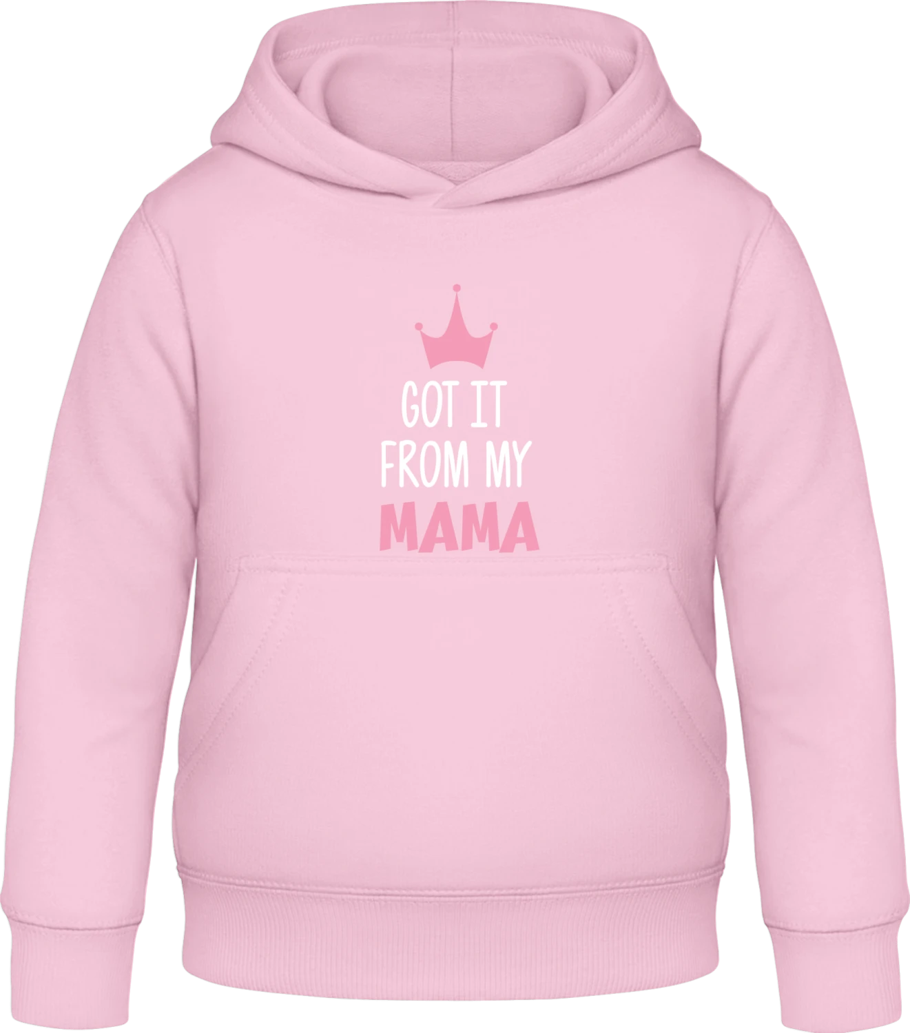 Got It From My Mama - Baby pink Awdis Hoodie Kids - Front