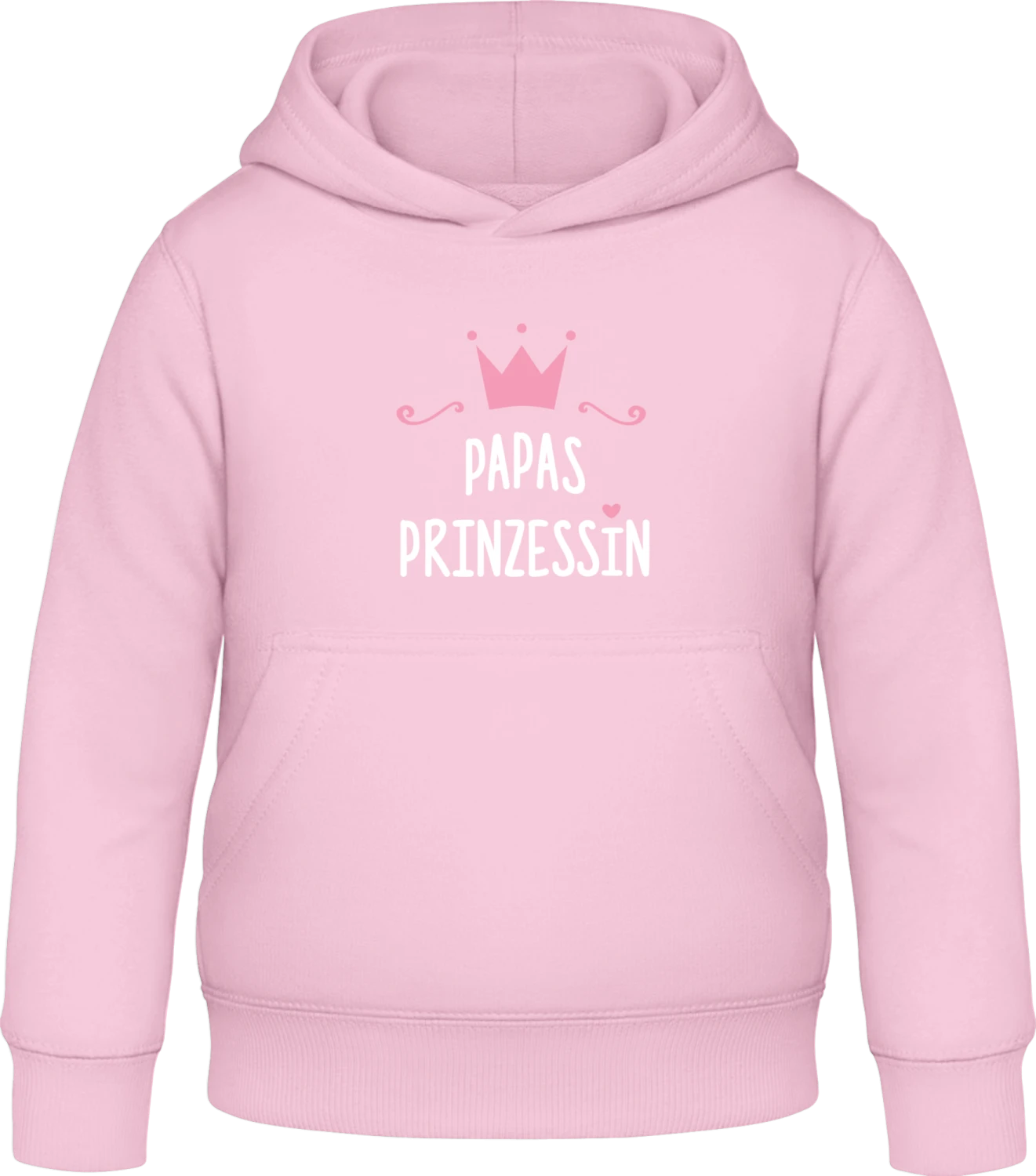 Papas Prinzessin - Baby pink Awdis Hoodie Kids - Front