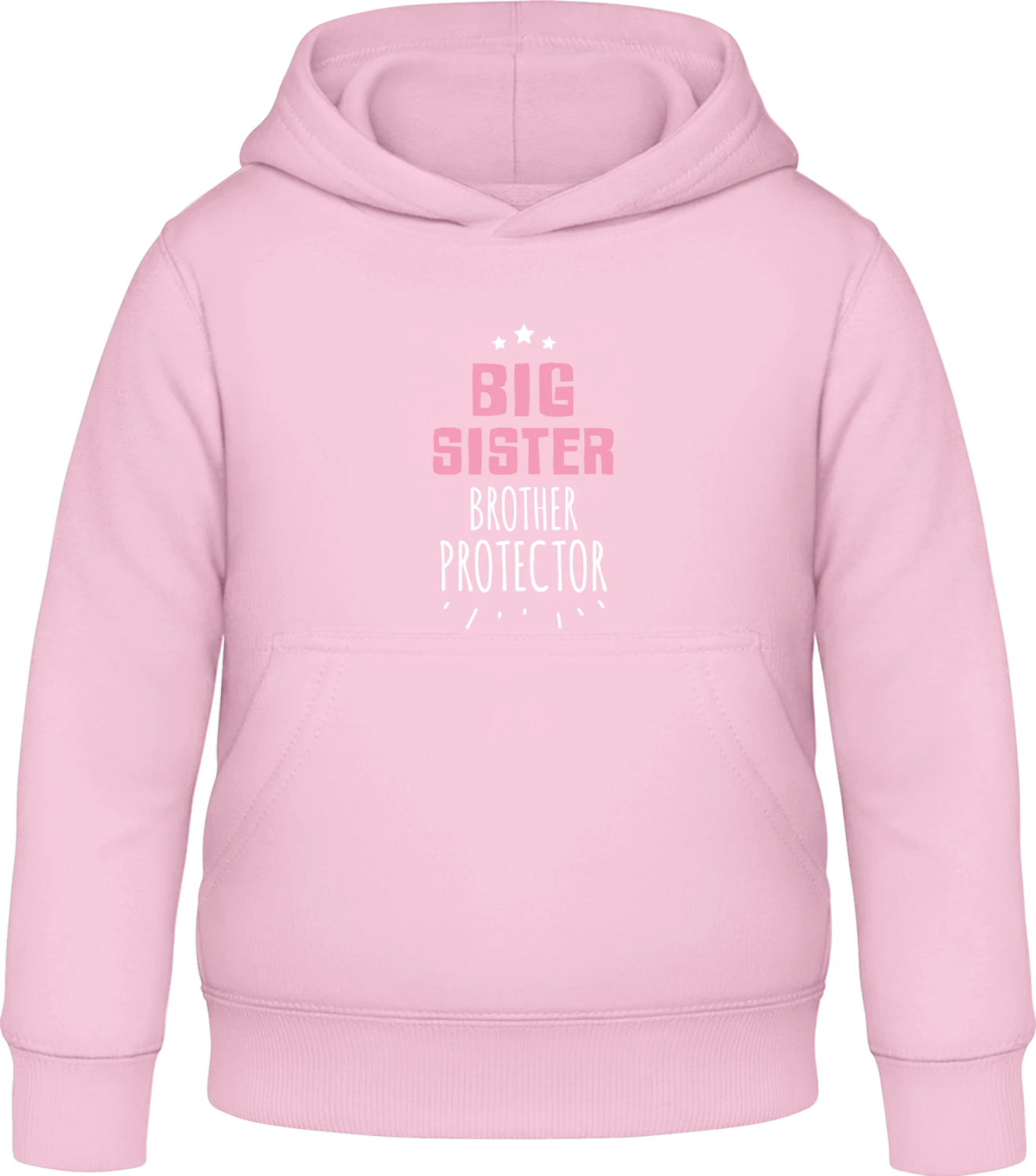 Big Sister Brother Proctector - Baby pink Awdis Hoodie Kids - Front