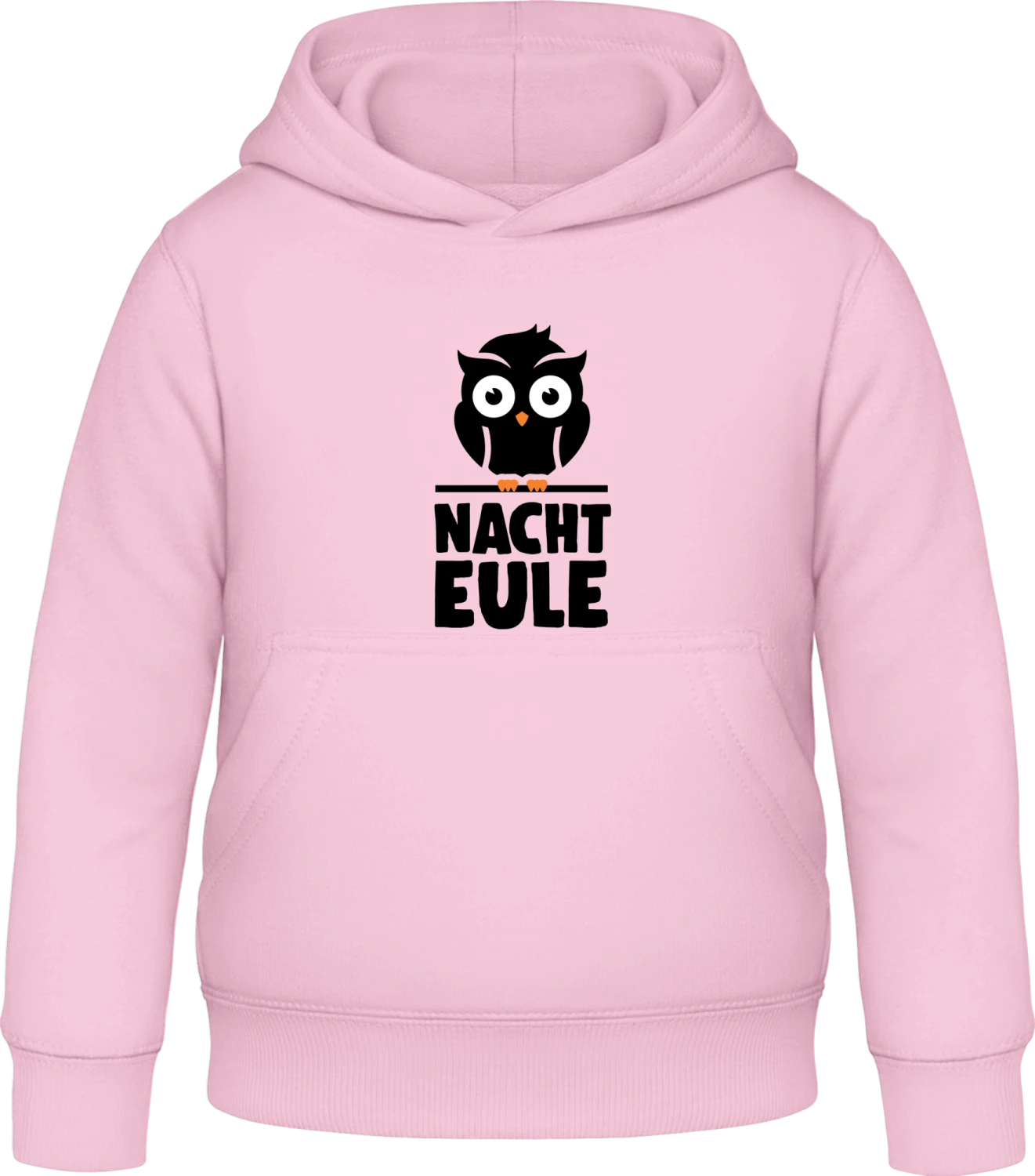 Nacht Eule - Baby pink Awdis Hoodie Kids - Front