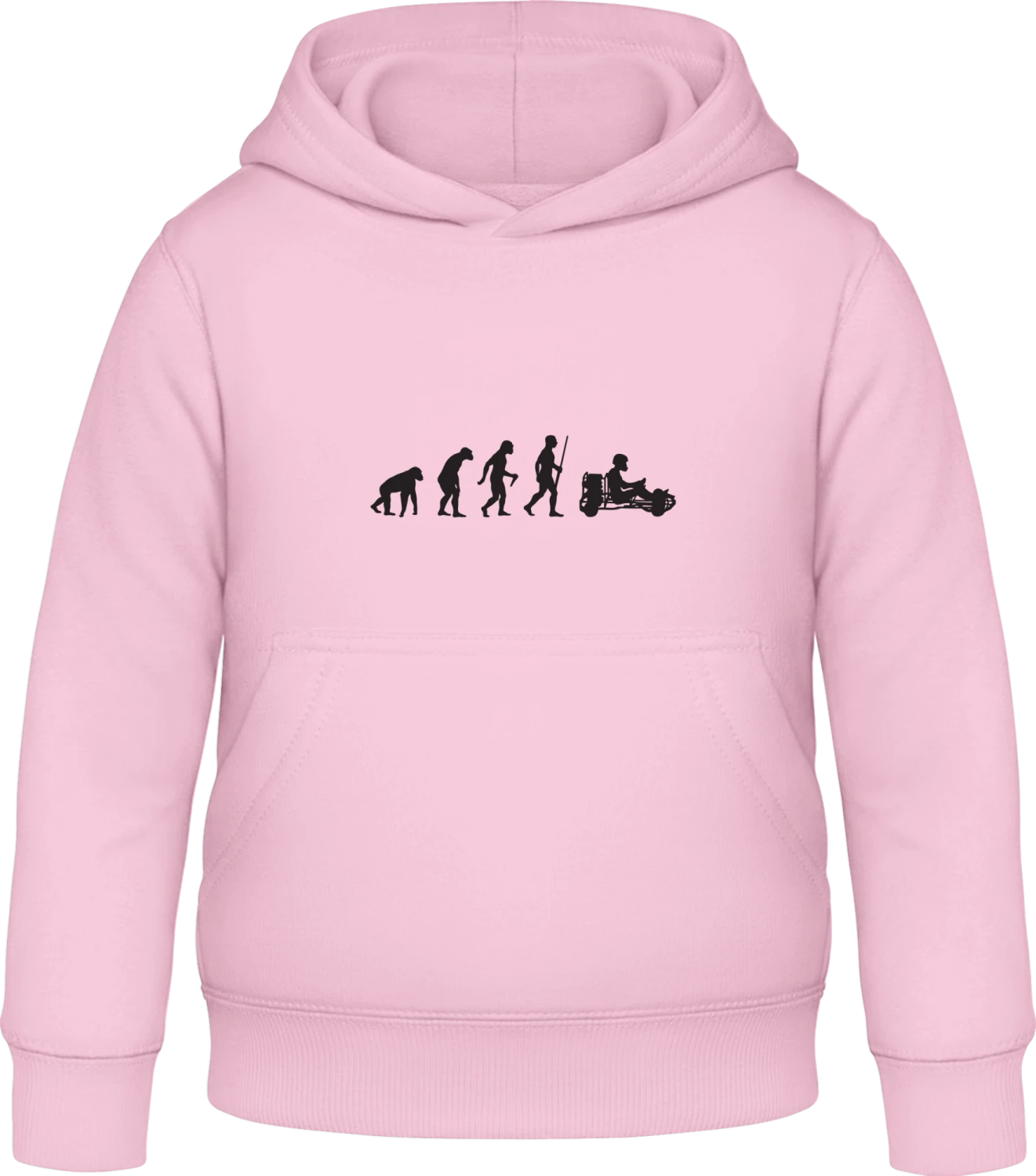 Go Kart Evolution - Baby pink Awdis Hoodie Kids - Front