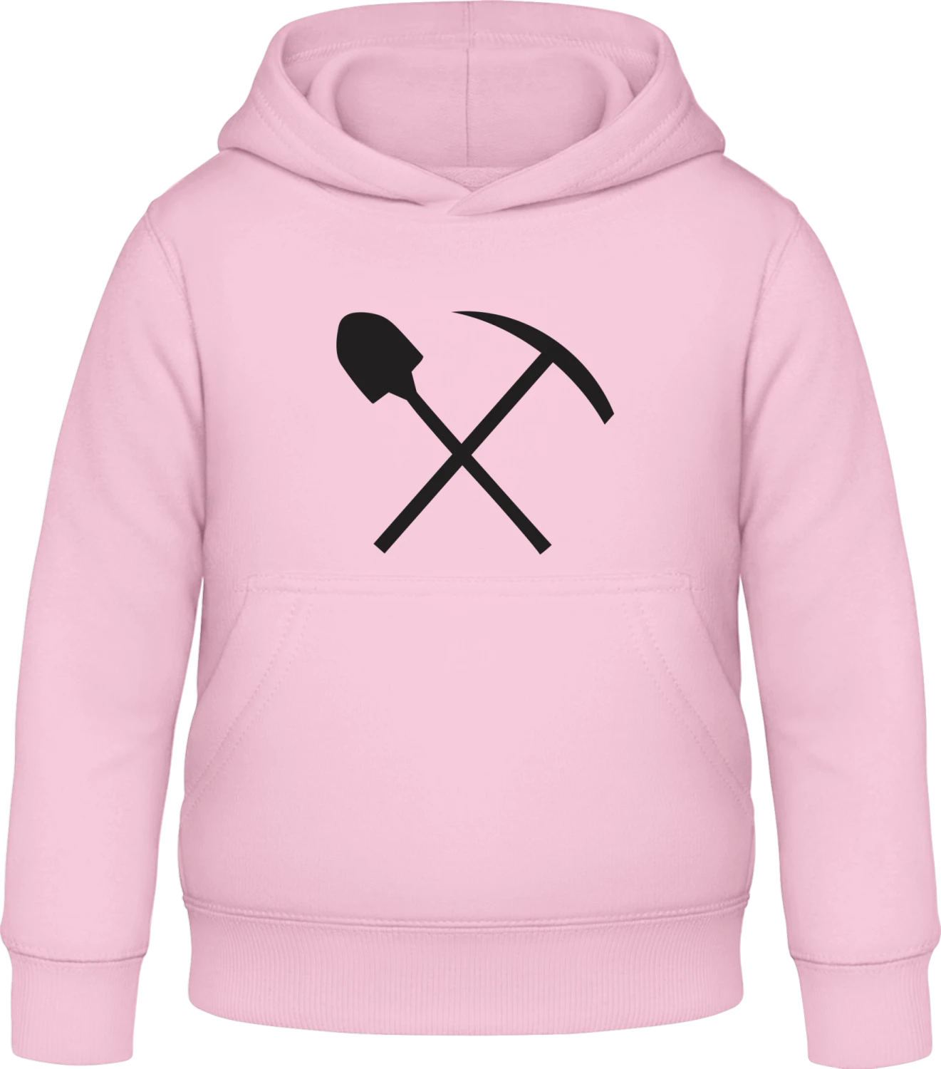 Shoveling Tools - Baby pink Awdis Hoodie Kids - Front