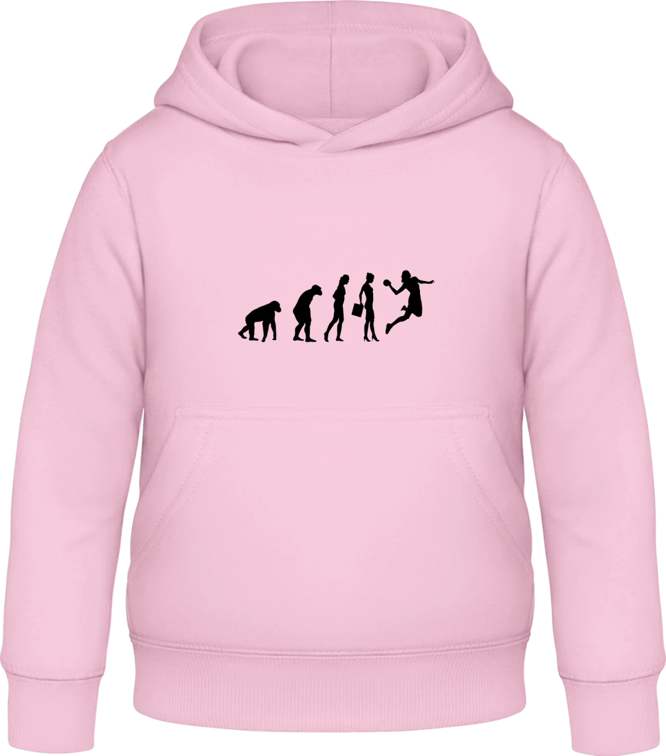 Evolution Handball - Baby pink Awdis Hoodie Kids - Front