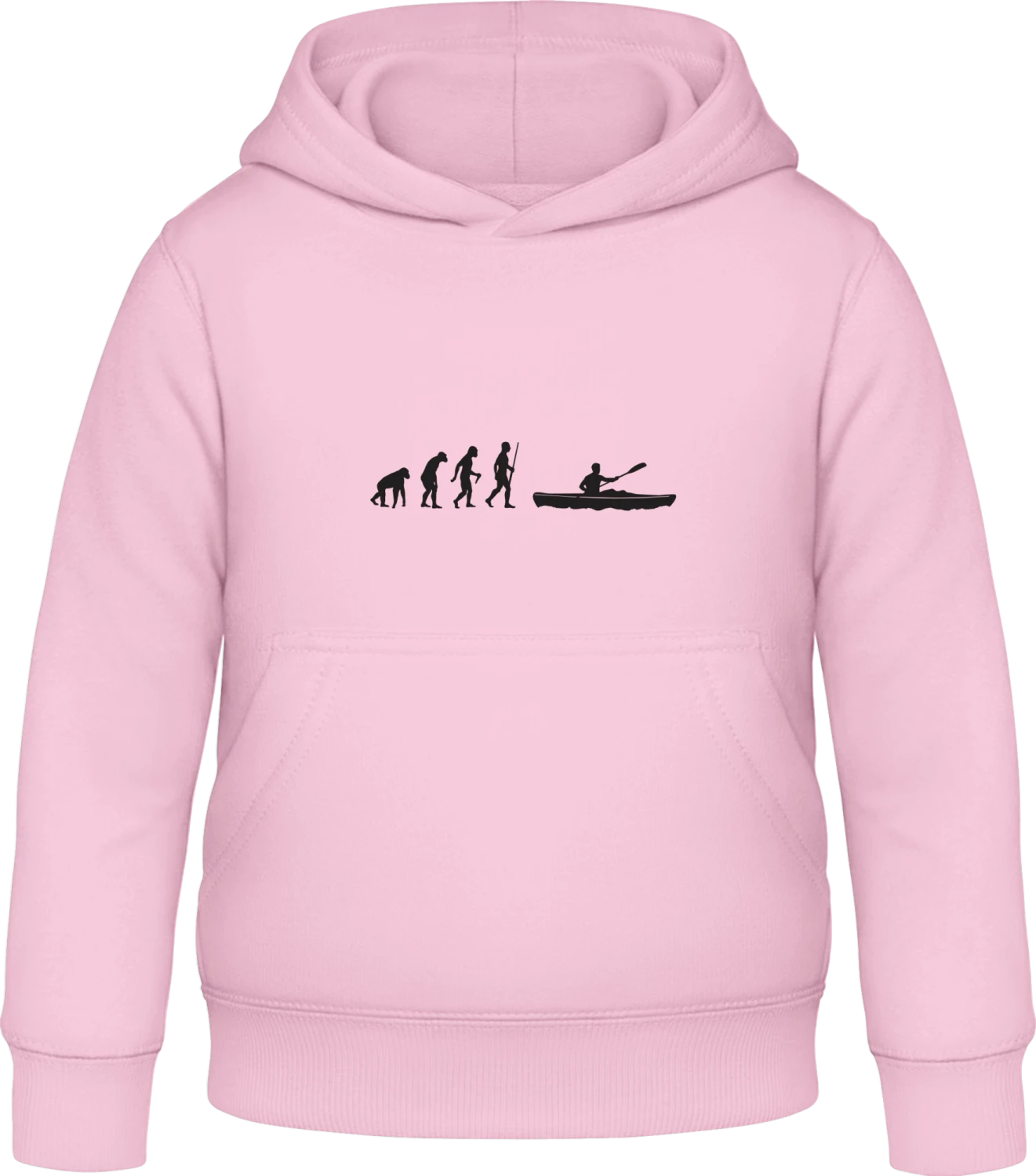 Evolution of Rafting - Baby pink Awdis Hoodie Kids - Front