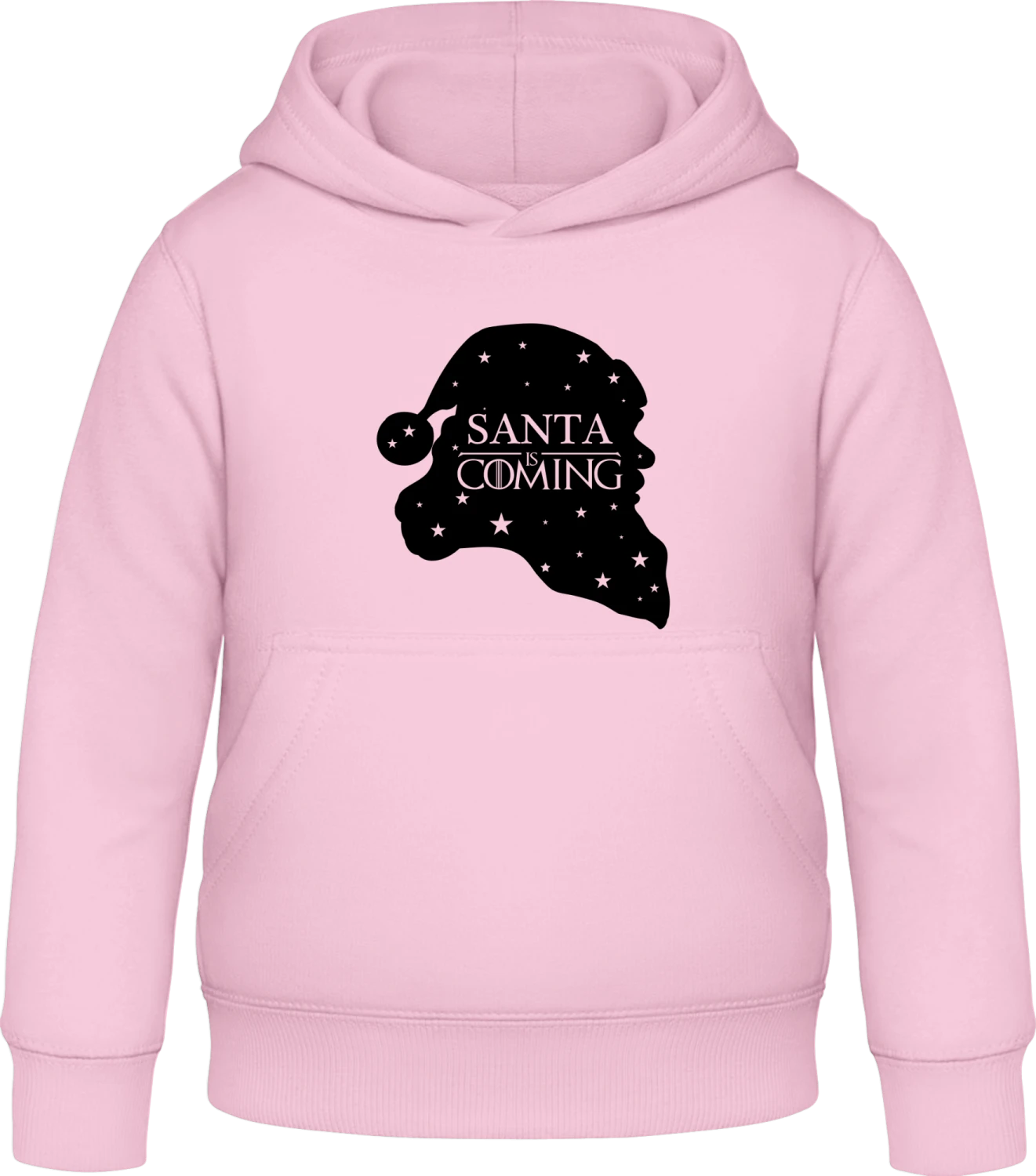 Santa Is Coming - Baby pink Awdis Hoodie Kids - Front