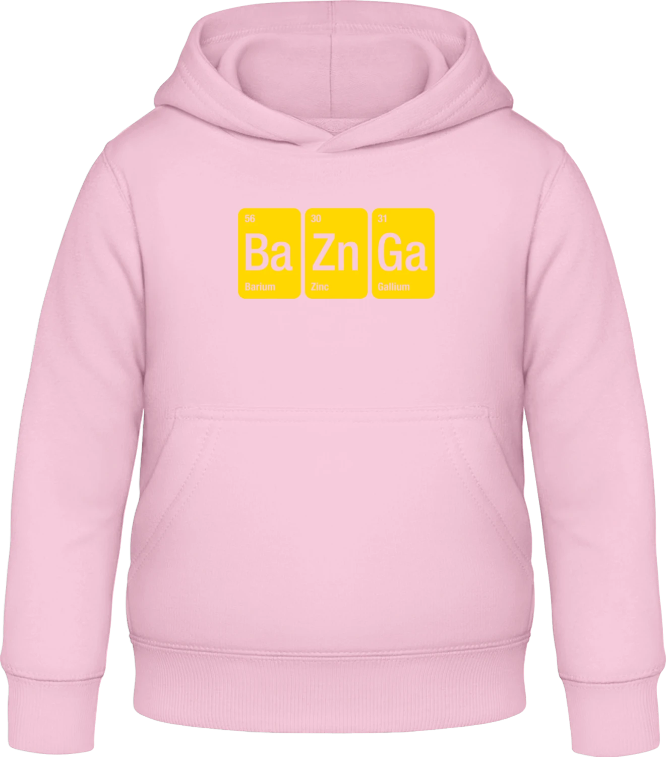 Bazinga - Baby pink Awdis Hoodie Kids - Front