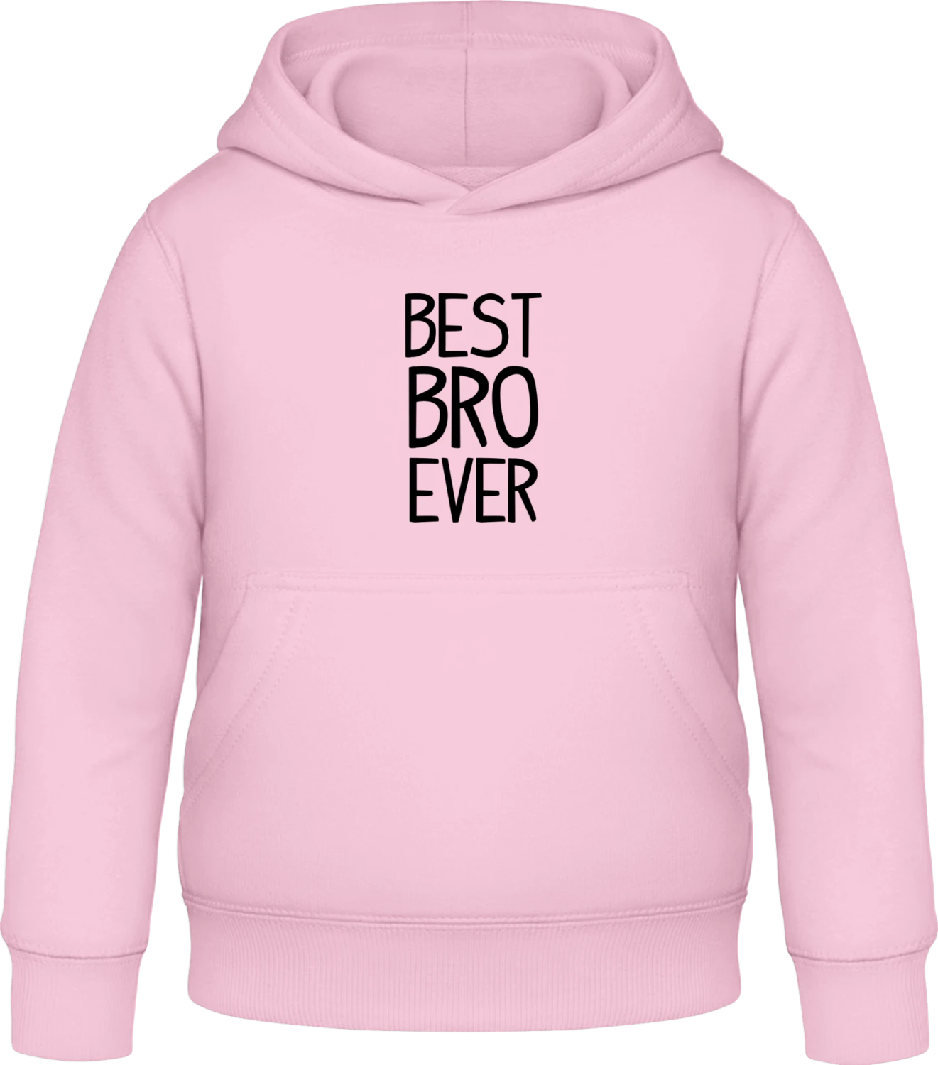 Best Bro Ever - Baby pink Awdis Hoodie Kids - Front