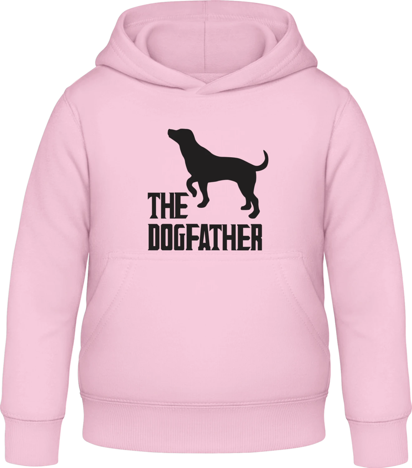 The Dogfather With Dog - Baby pink Awdis Hoodie Kids - Front