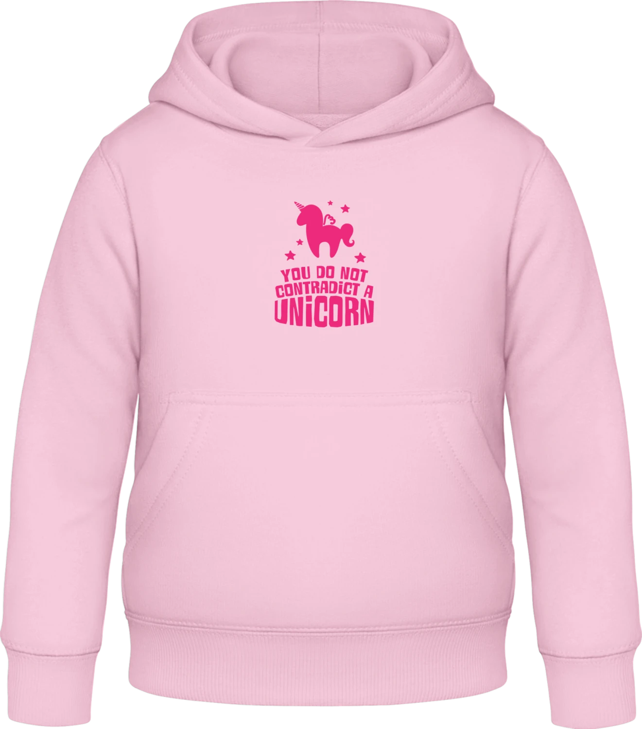 You Do Not Contradict A Unicorn - Baby pink Awdis Hoodie Kids - Front