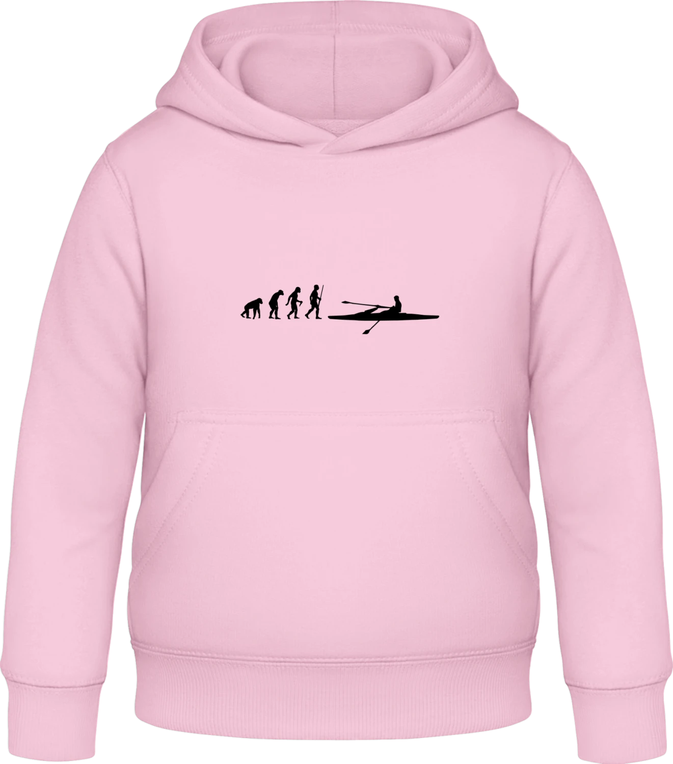 Rower Evolution - Baby pink Awdis Hoodie Kids - Front