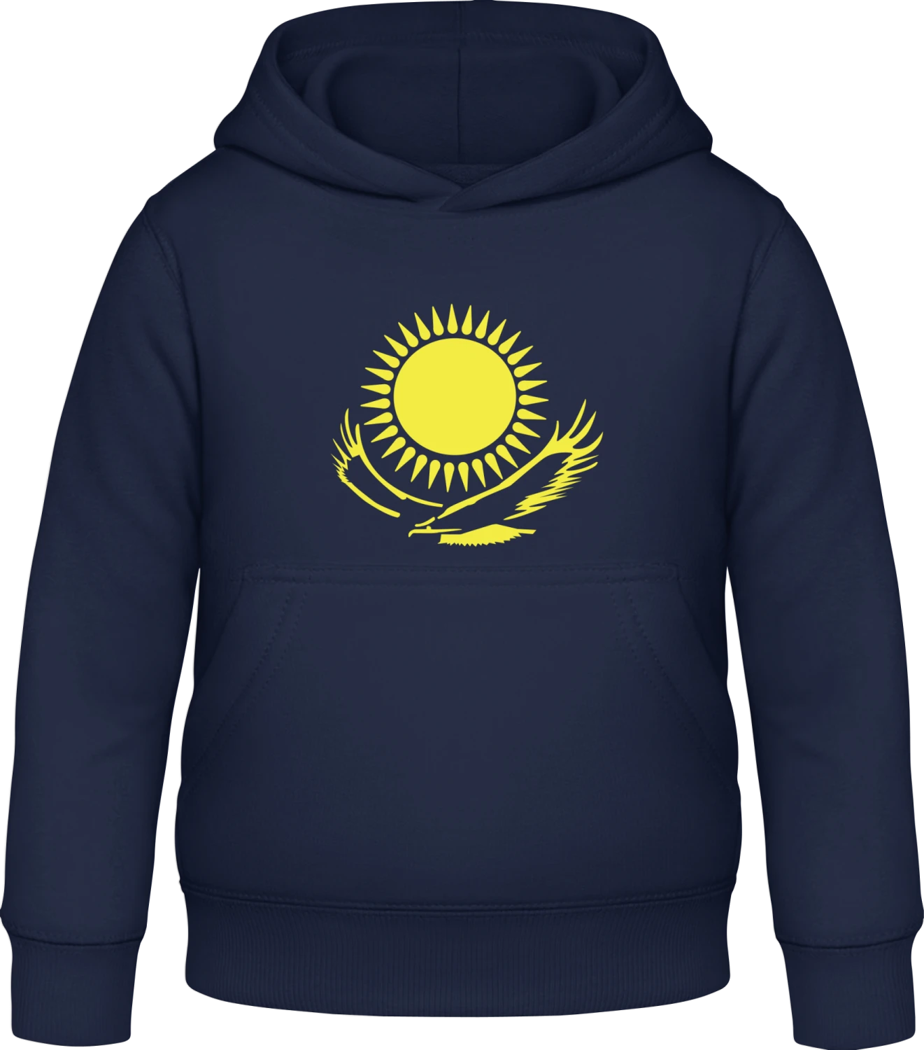 A Eagle In The Sun - Oxford navy Awdis Hoodie Kids - Front