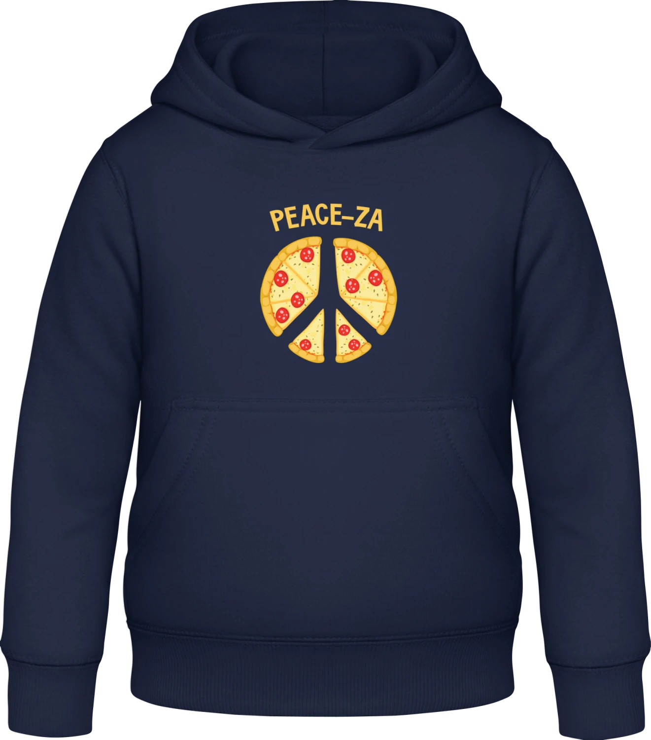 Peace-za - Oxford navy Awdis Hoodie Kids - Front