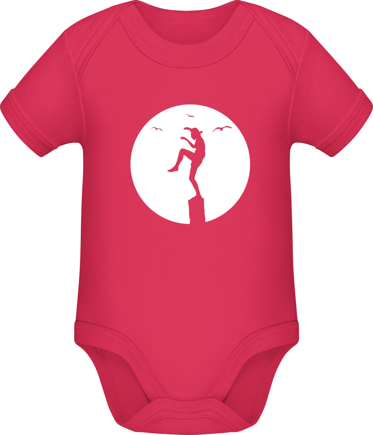 Karate Kid In Moonlight - Sorbet Sonar SSL organic babybodsuit - Front