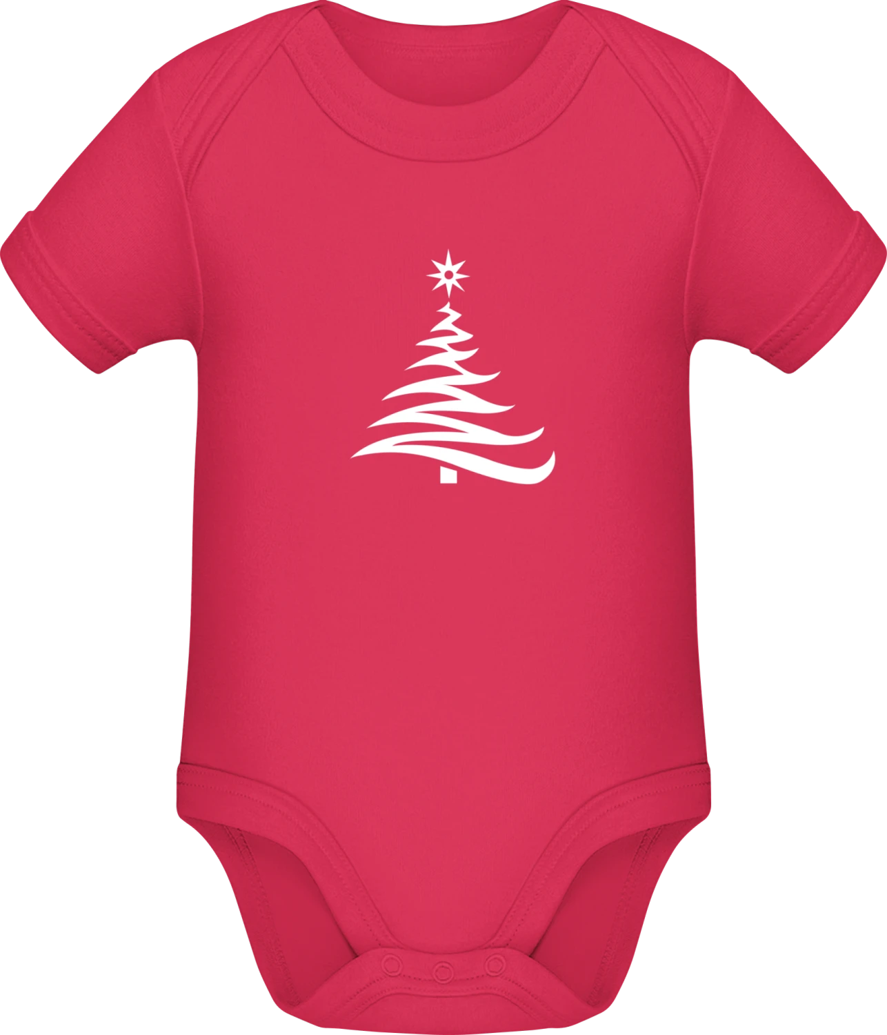 Christmas Tree - Sorbet Sonar SSL organic babybodsuit - Front