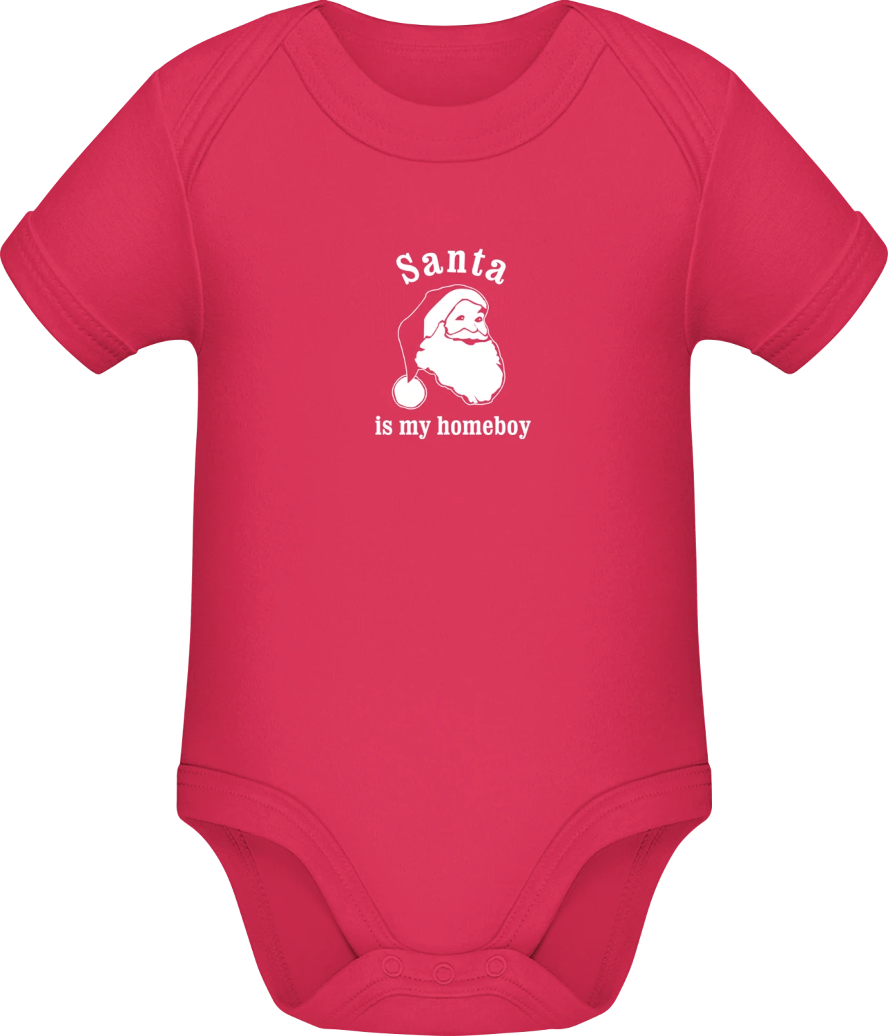 Santa Is My Homeboy - Sorbet Sonar SSL organic babybodsuit - Front