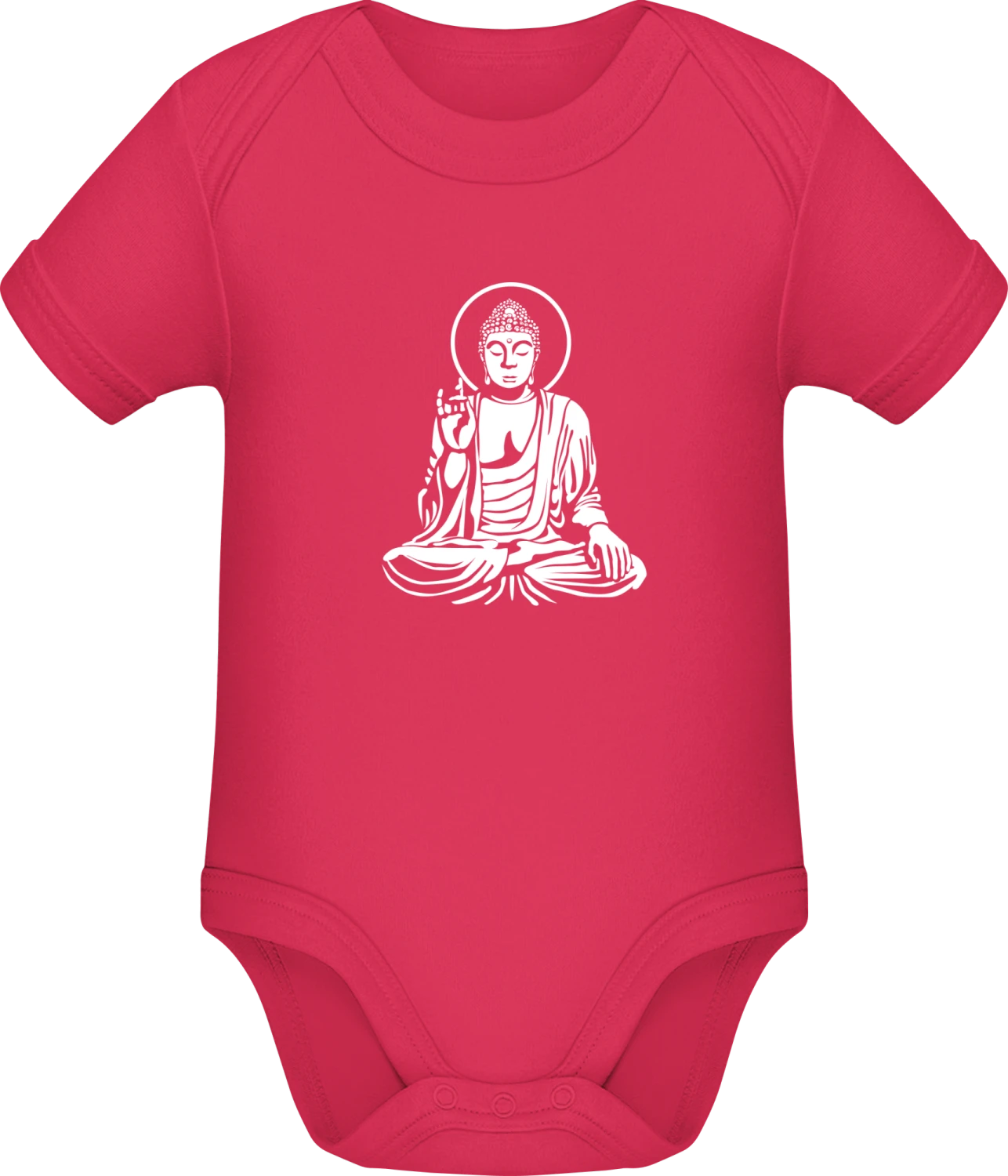 Buddha Figure Silhouette - Sorbet Sonar SSL organic babybodsuit - Front