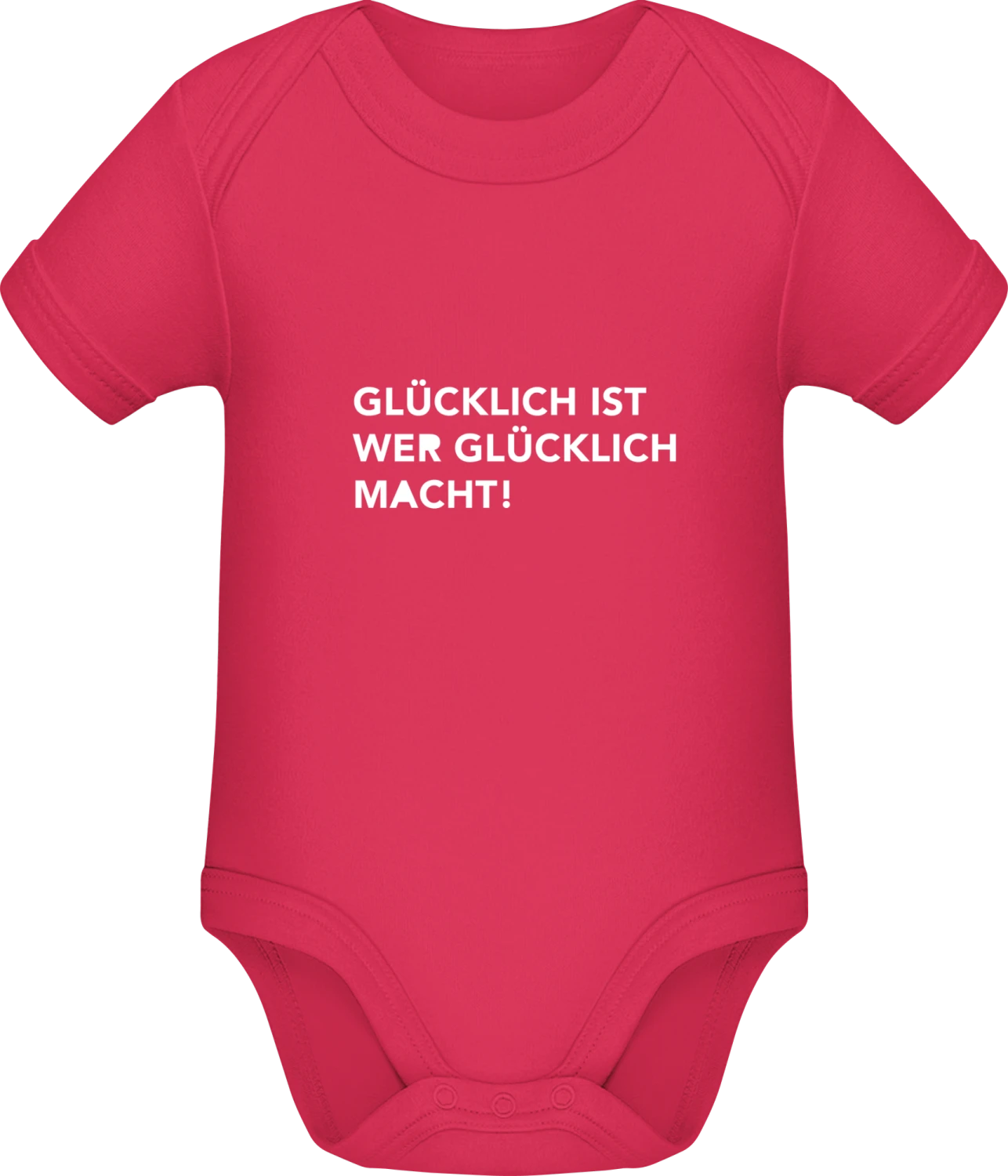 Glücklich ist wer glücklich macht! - Sorbet Sonar SSL organic babybodsuit - Front