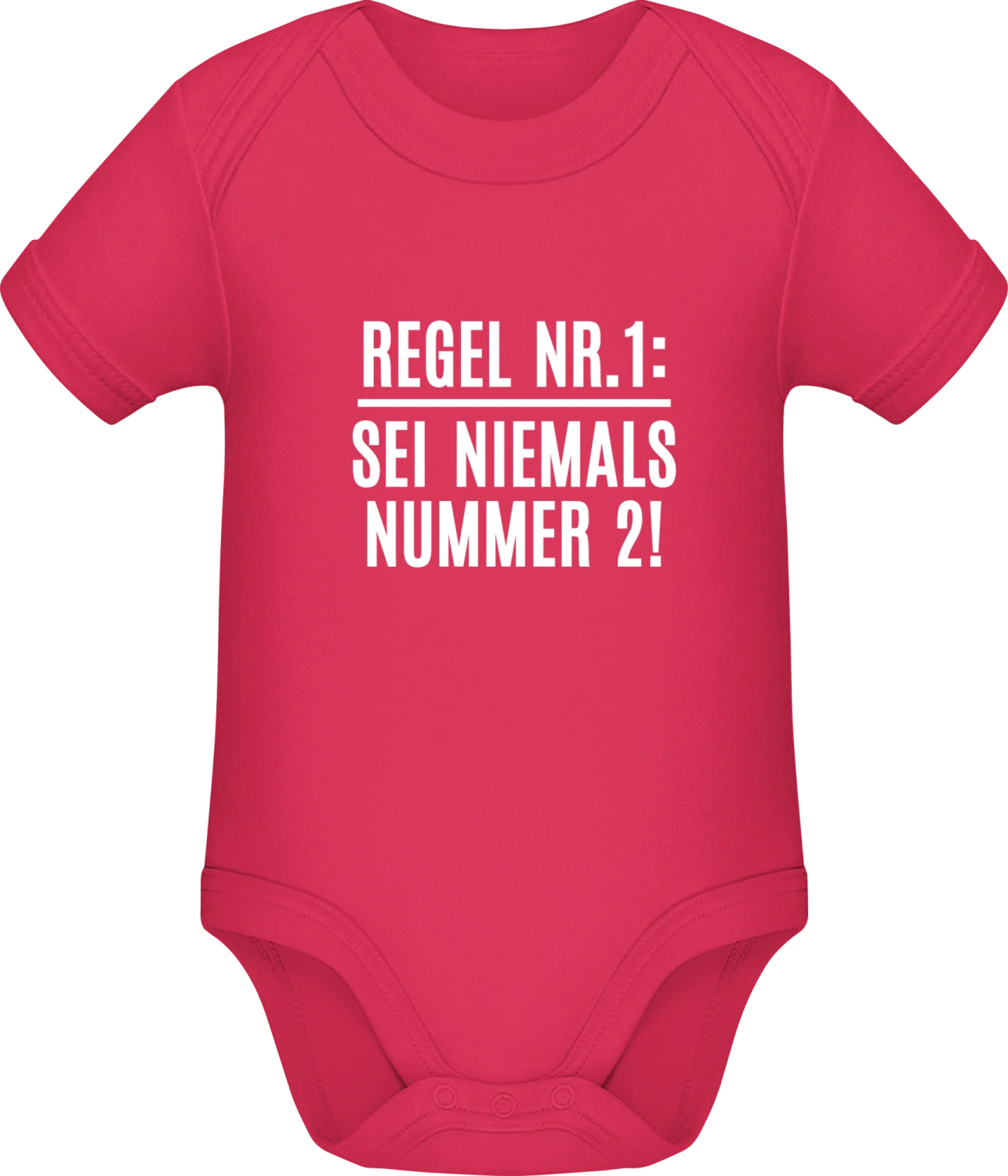 Regel Nr. 1: Sei niemals Nummer 2! - Sorbet Sonar SSL organic babybodsuit - Front