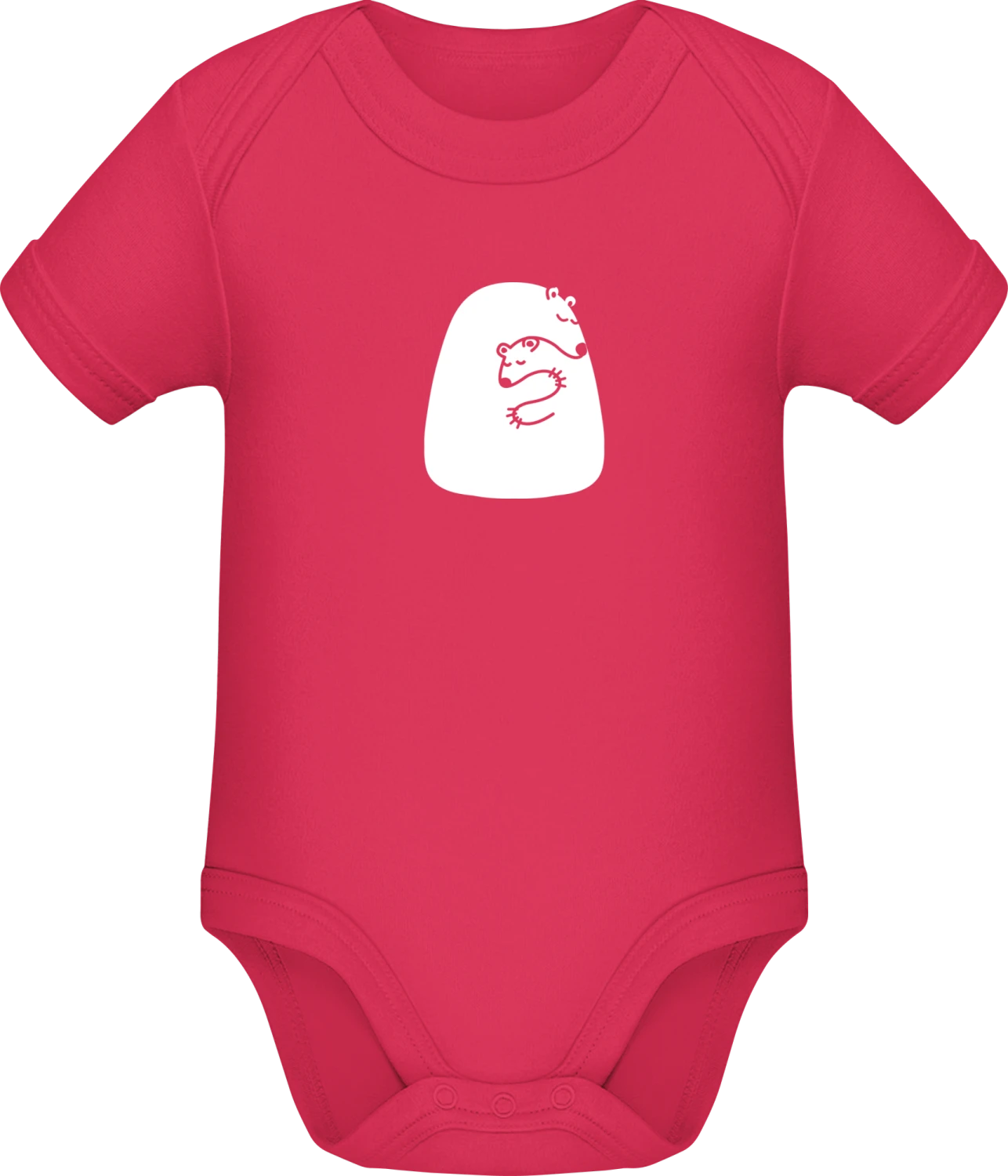 Ice Bear Family Hug - Sorbet Sonar SSL organic babybodsuit - Front