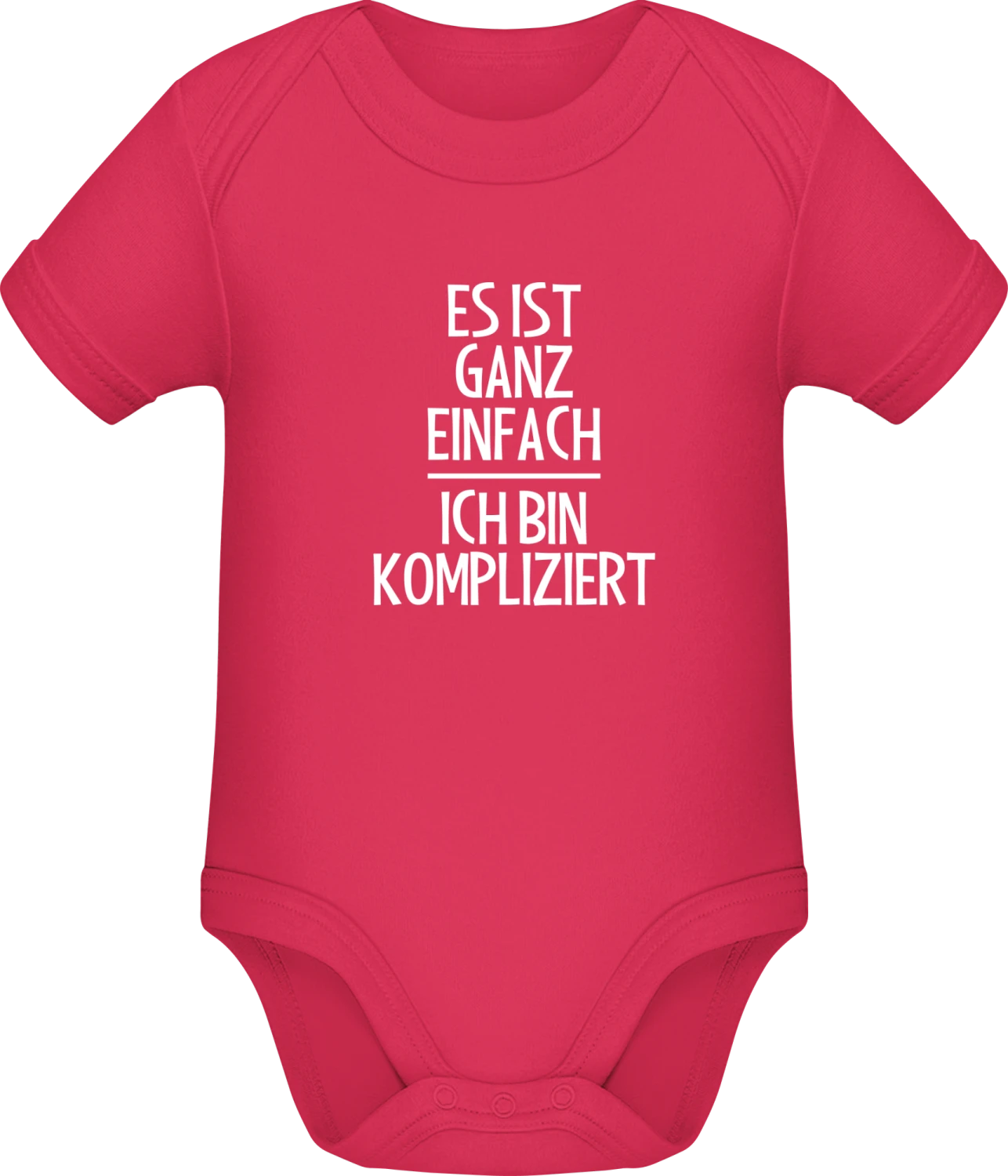 Es ist ganz einfach Ich bin kompliziert - Sorbet Sonar SSL organic babybodsuit - Front