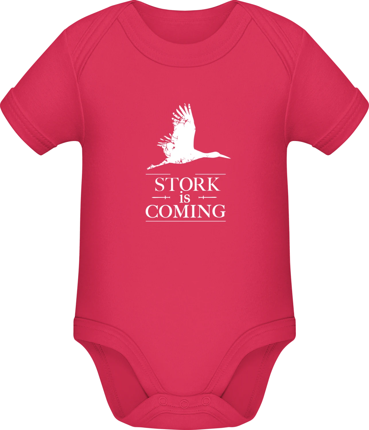 Stork Is Coming - Sorbet Sonar SSL organic babybodsuit - Front