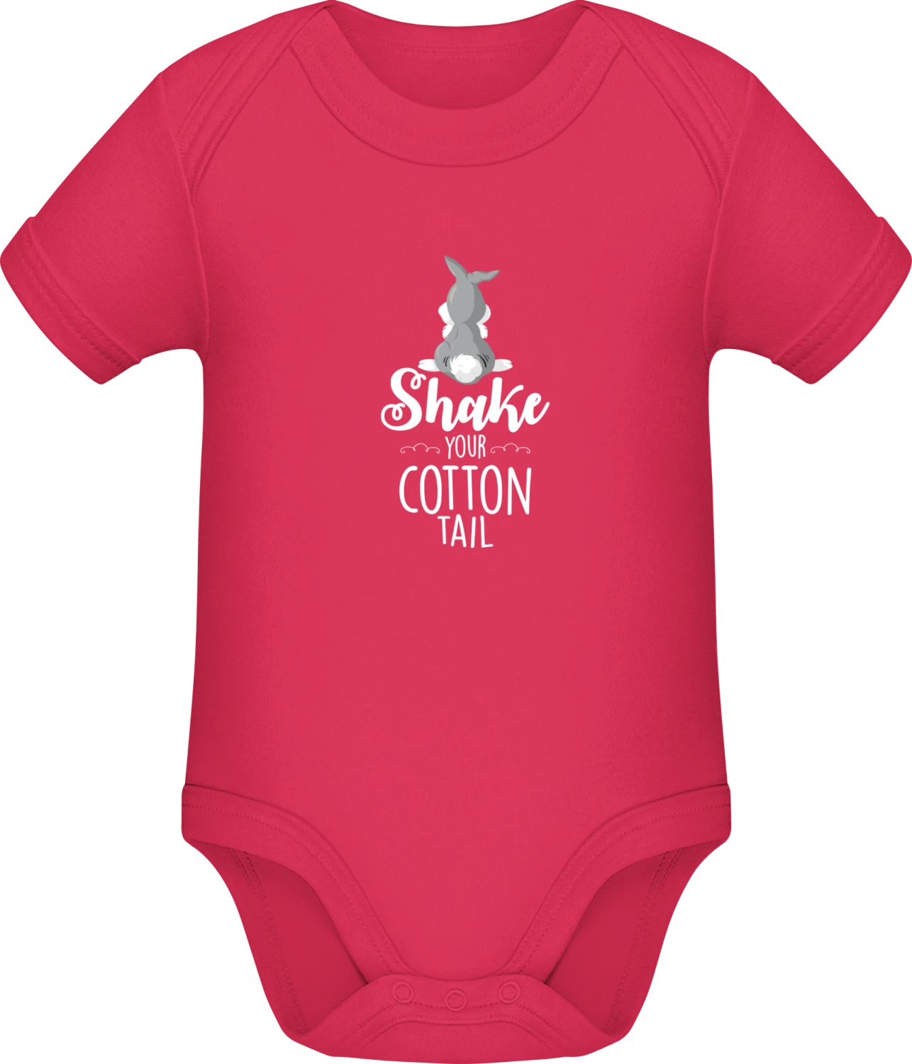 Shake your Cotton Tail - Sorbet Sonar SSL organic babybodsuit - Front