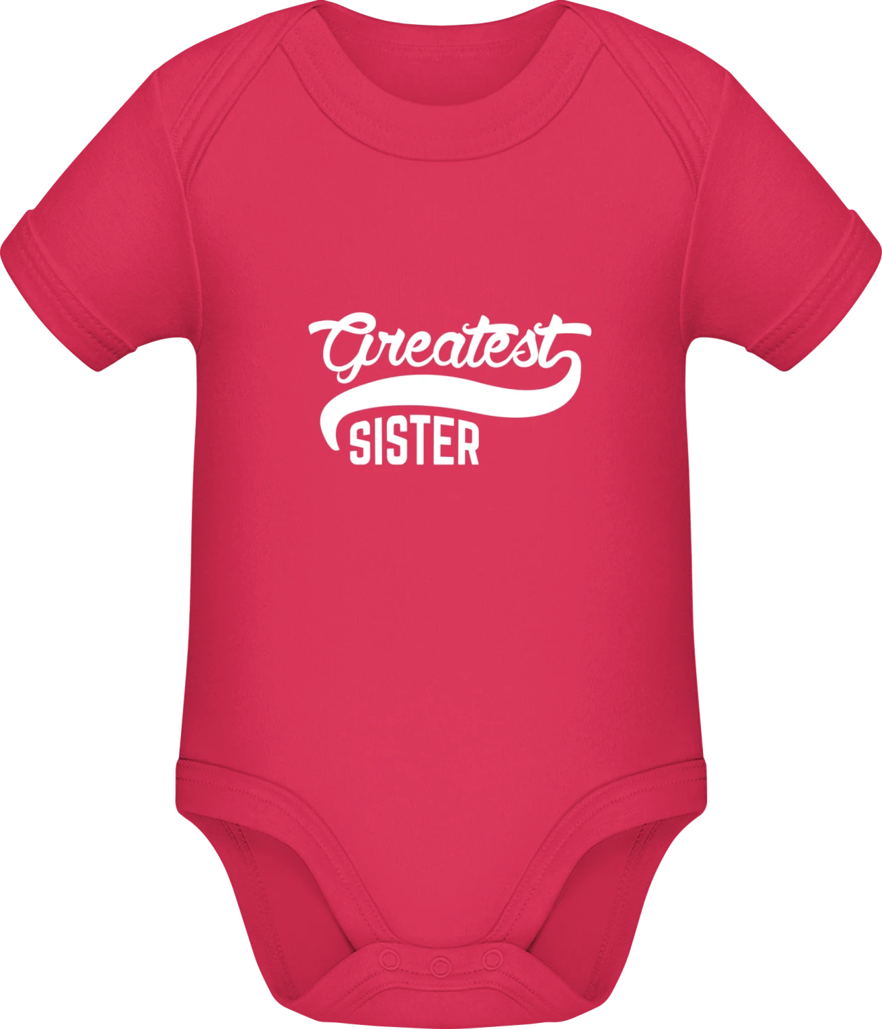 Greatest Sister - Sorbet Sonar SSL organic babybodsuit - Front